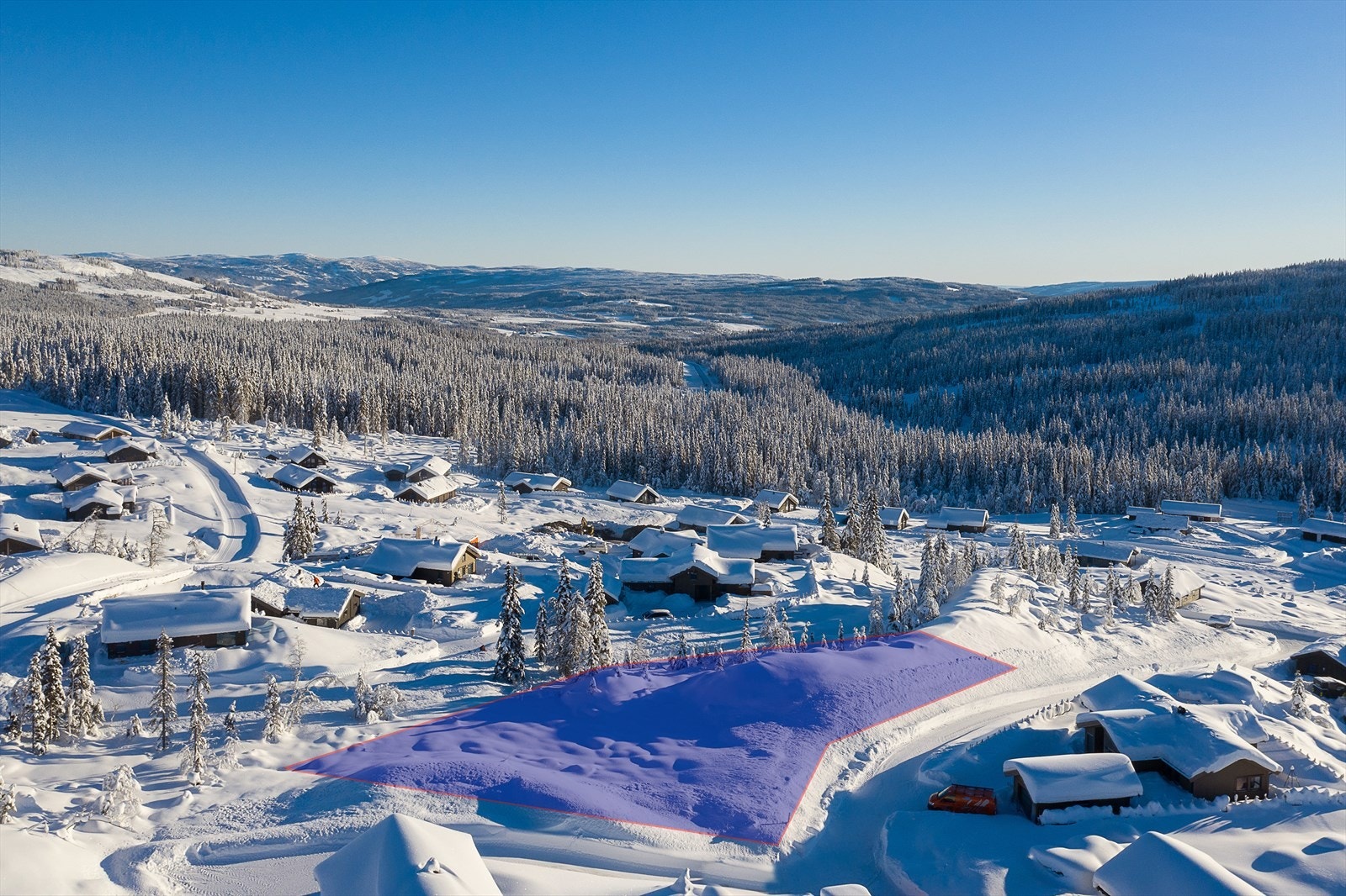 En romslig tomt på ca. 1 218kvm beliggende attraktivt til i Slåseterlia Galleribilde