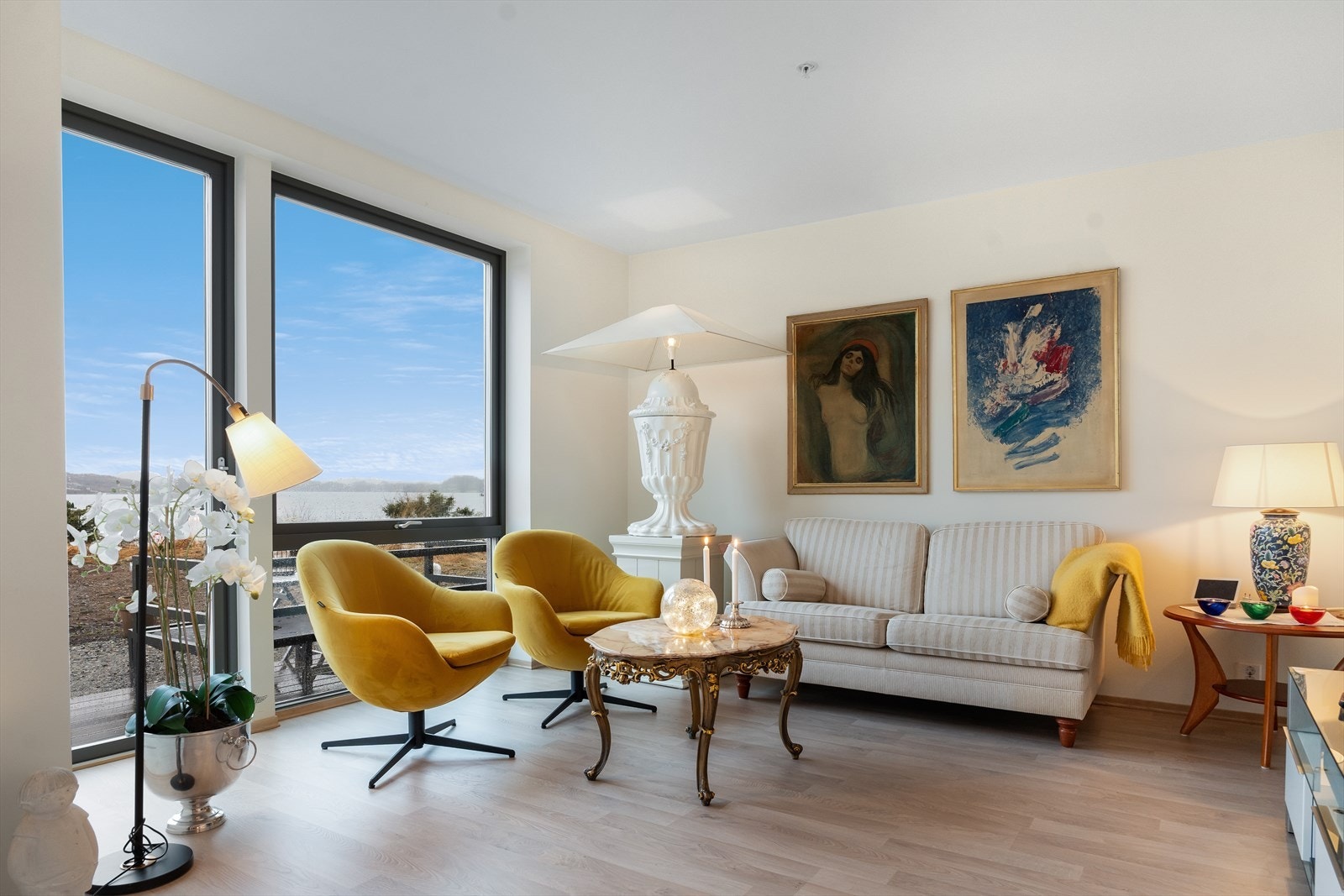 Flott utsikt fra stuen Galleribilde