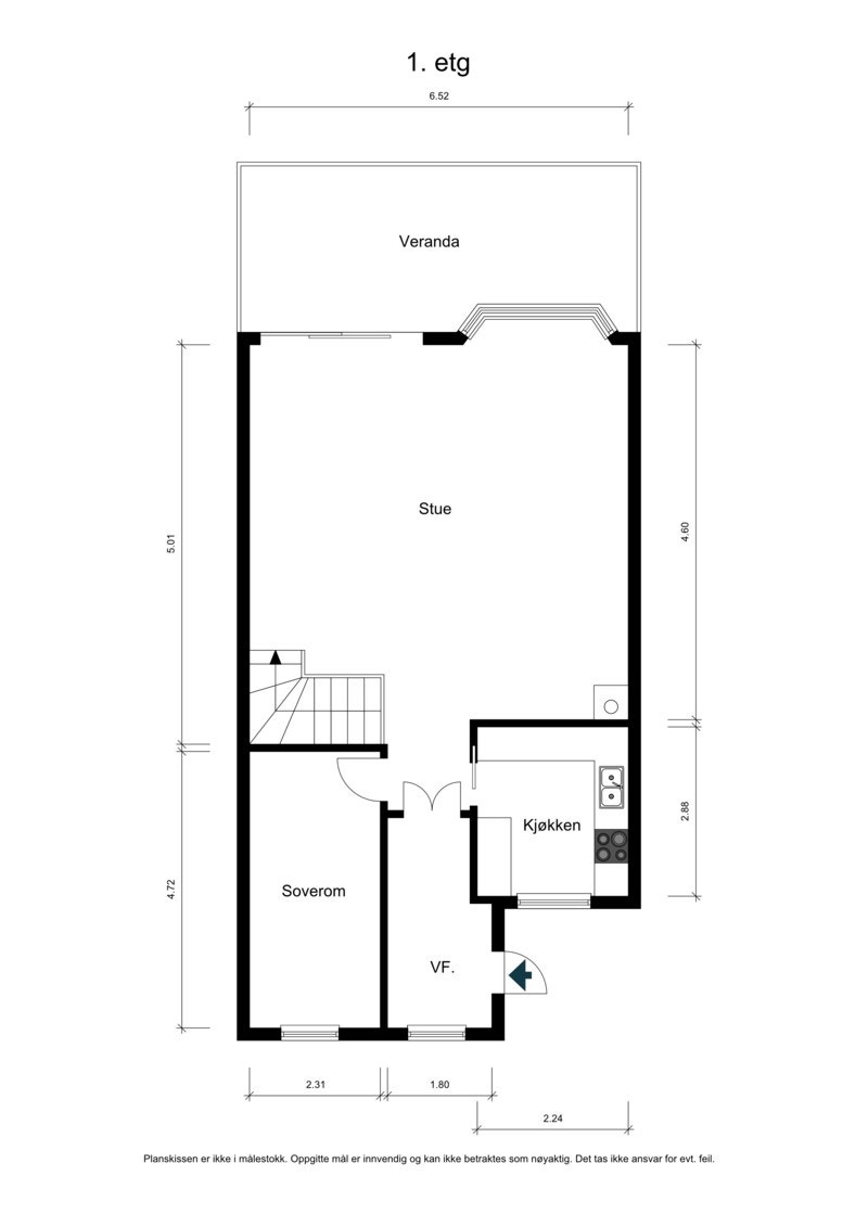 Plantegning - 1 etasje Galleribilde