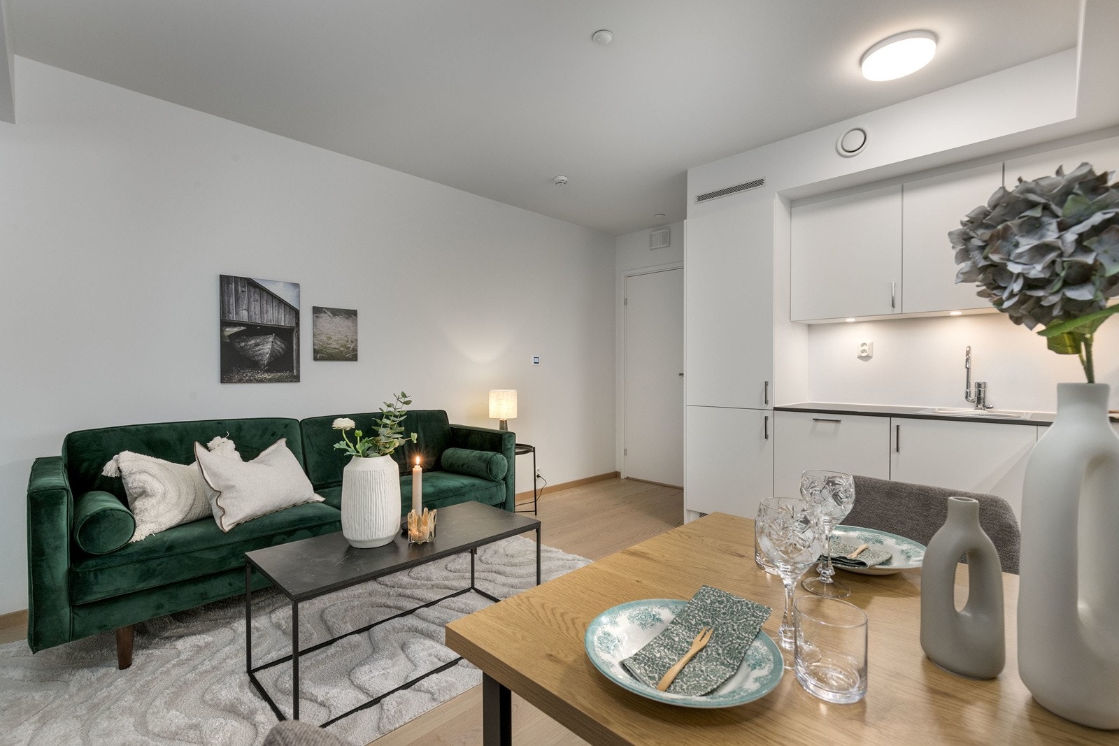 Grunnpakke for kabel-TV og internett er inkl. i felleskostnadene. Bilde fra L406. Galleribilde