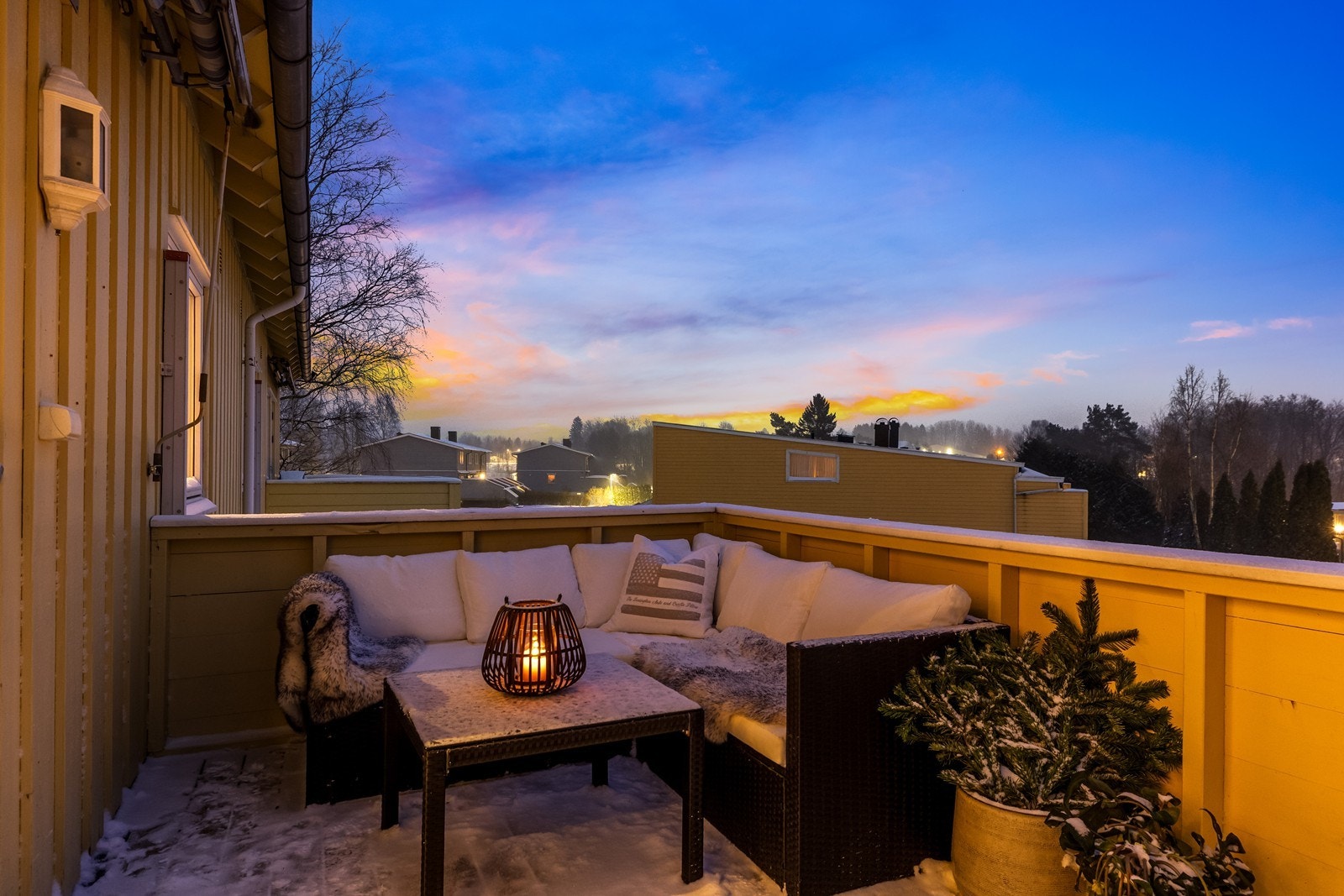 Dette er en fin forlengelse av stuen på varme dager. Galleribilde