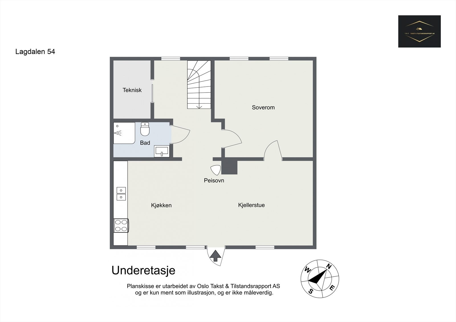 Plantegning - Underetasje Galleribilde