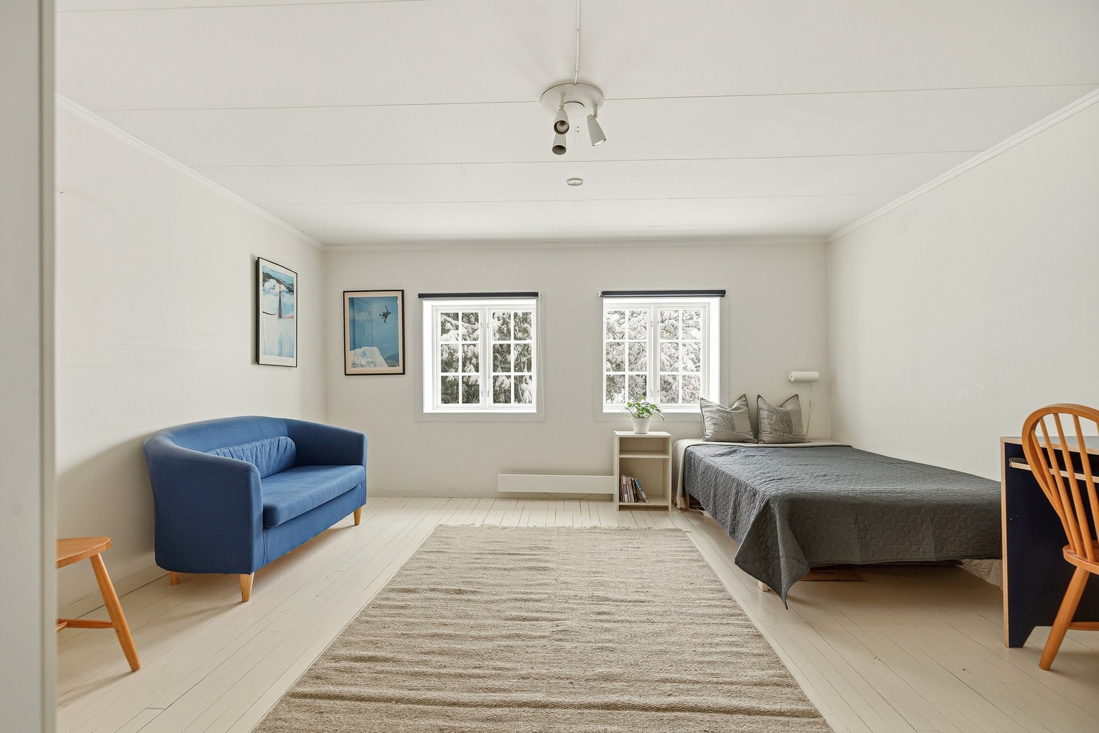 Soverom 2 i etasjen er også svært romslig. Disse rommene er i tegninger oppgitt til ca 20 kvm Galleribilde