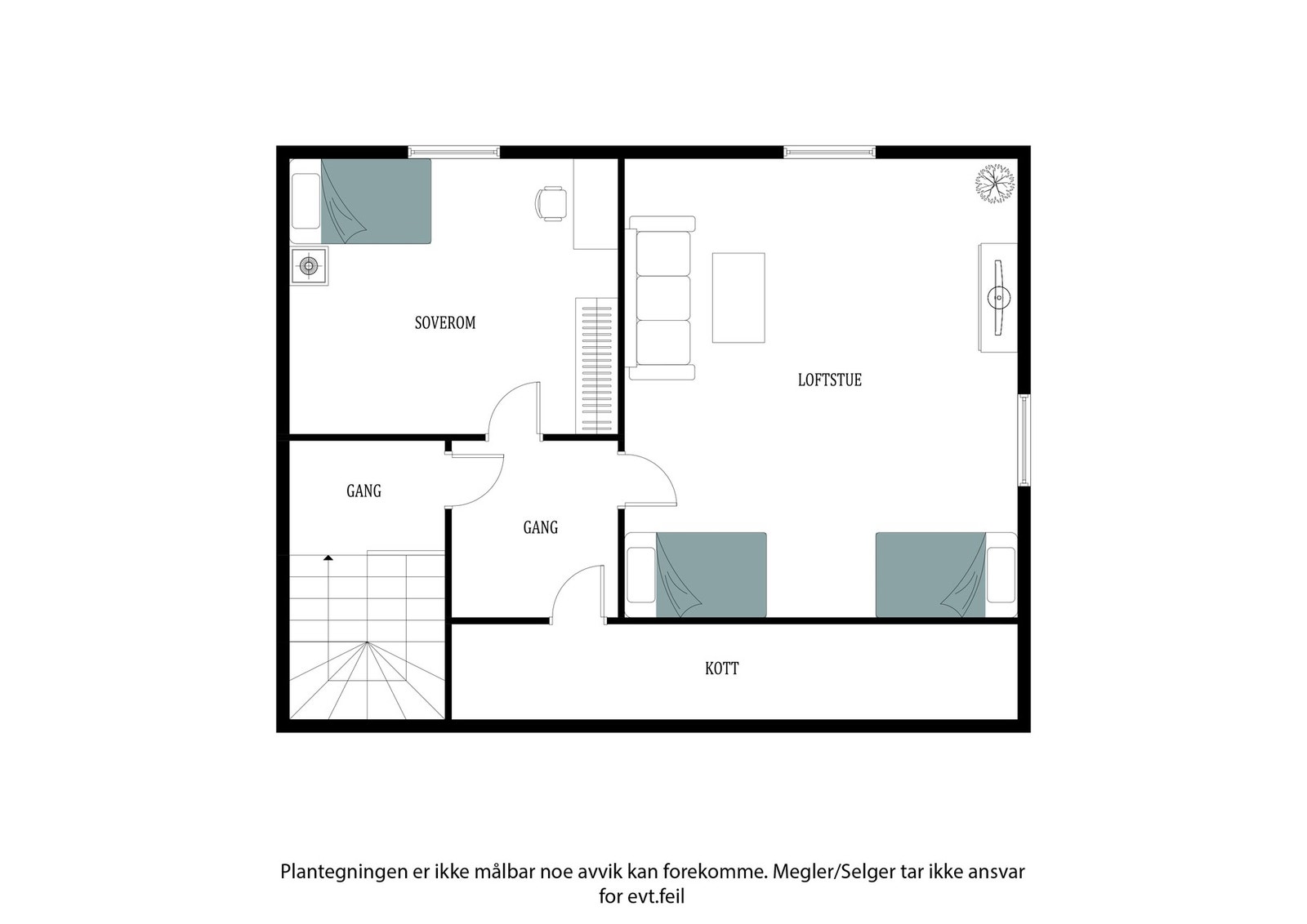 Plantegning 3. etasje Galleribilde