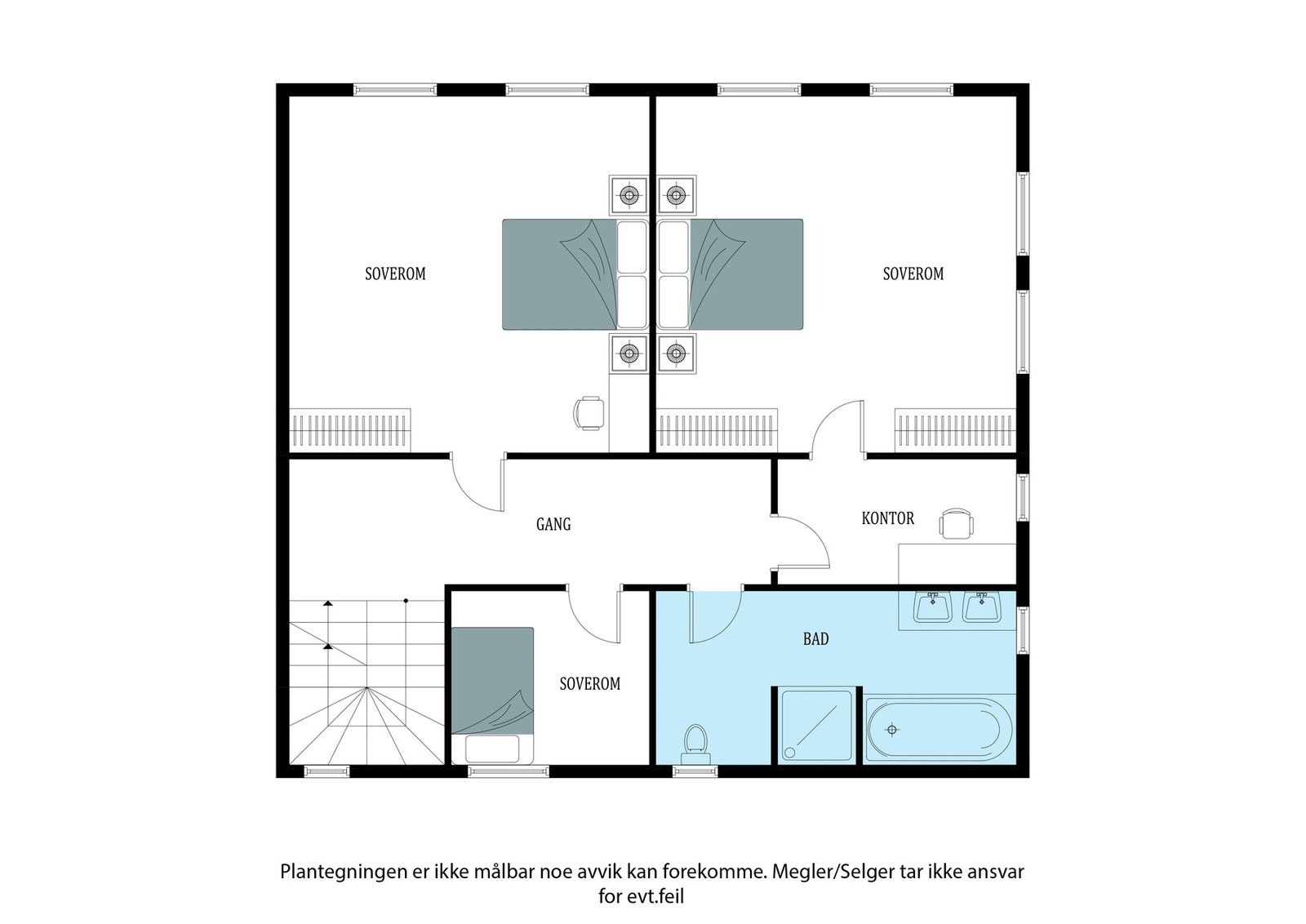 Plantegning 2. etasje Galleribilde