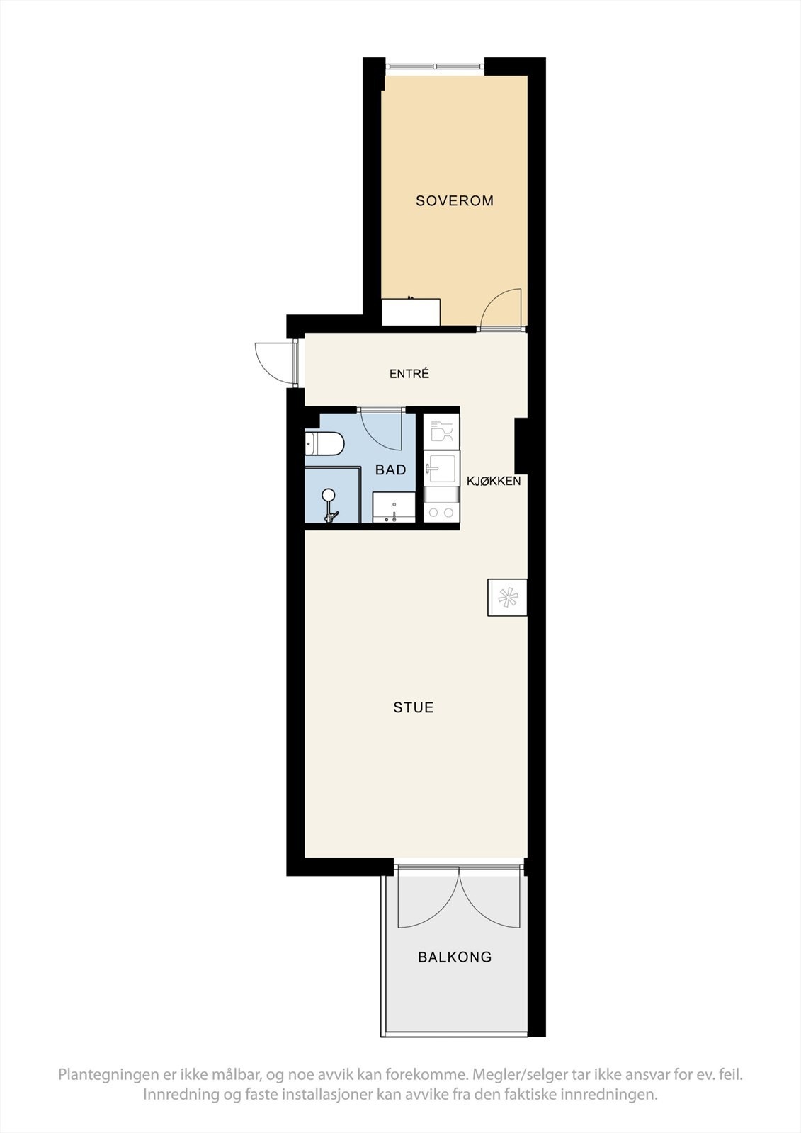 Plantegning BRA-i 43 m² Galleribilde