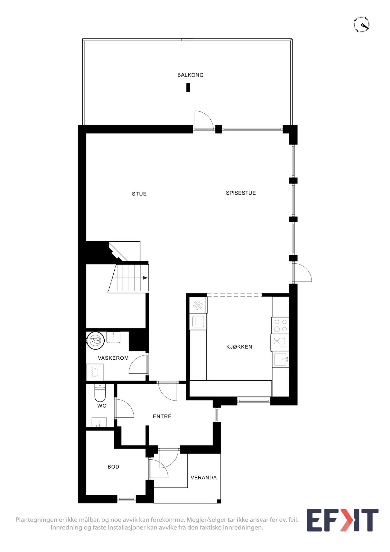 Plantegning 1.etg Galleribilde
