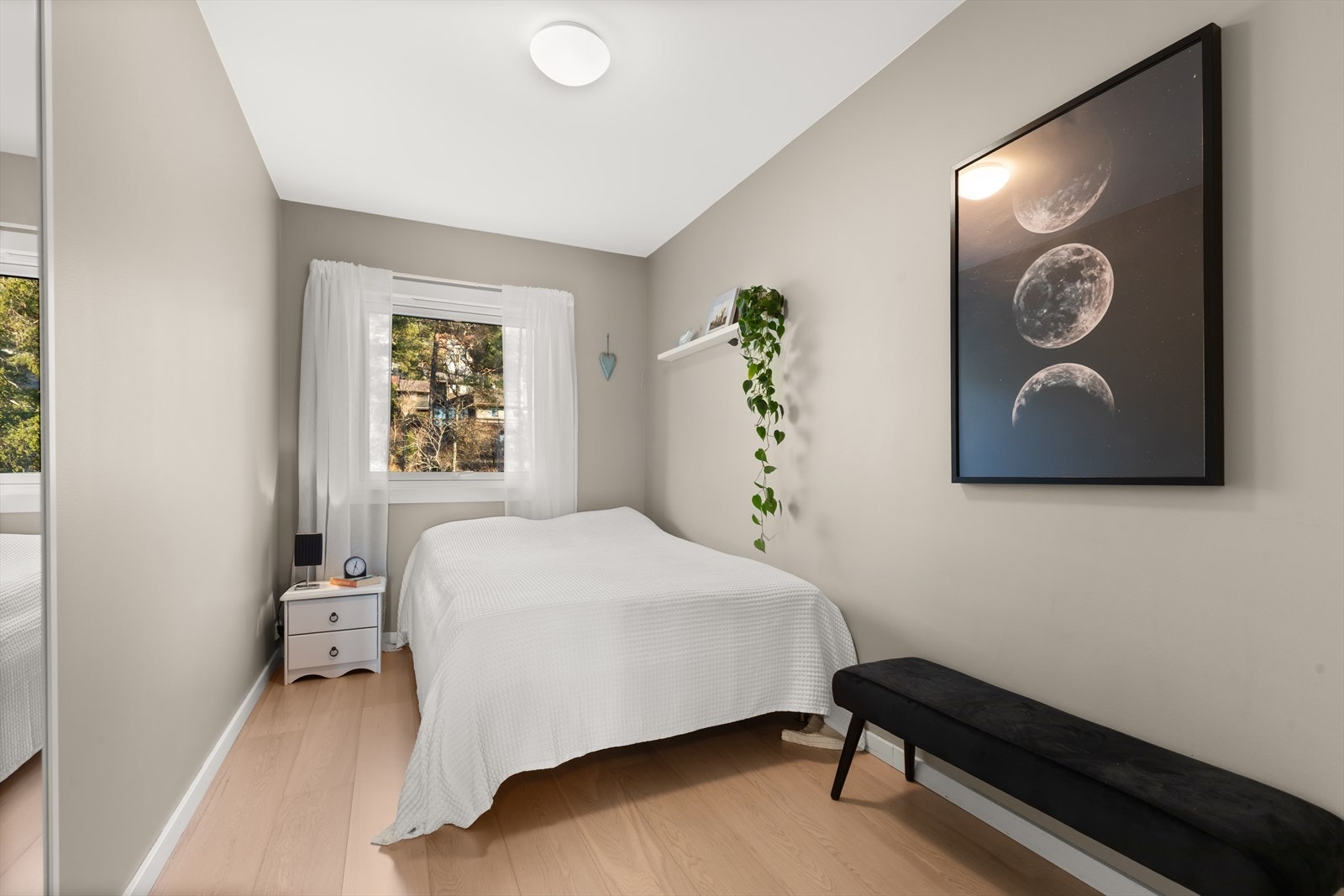 Leiligheten har tre lyse og delikate soverom. Galleribilde