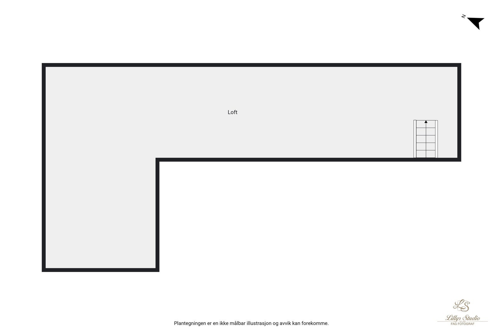Plantegning loft. Galleribilde