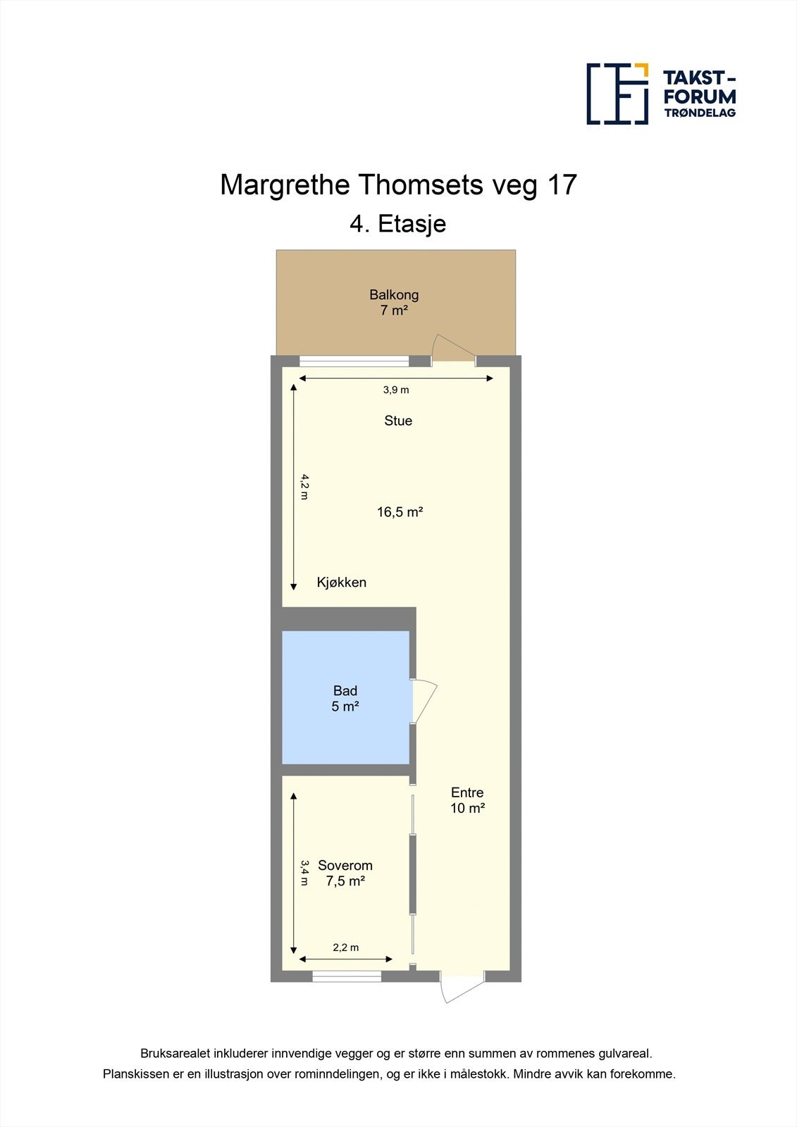 Planskisse 4. etasje. Galleribilde