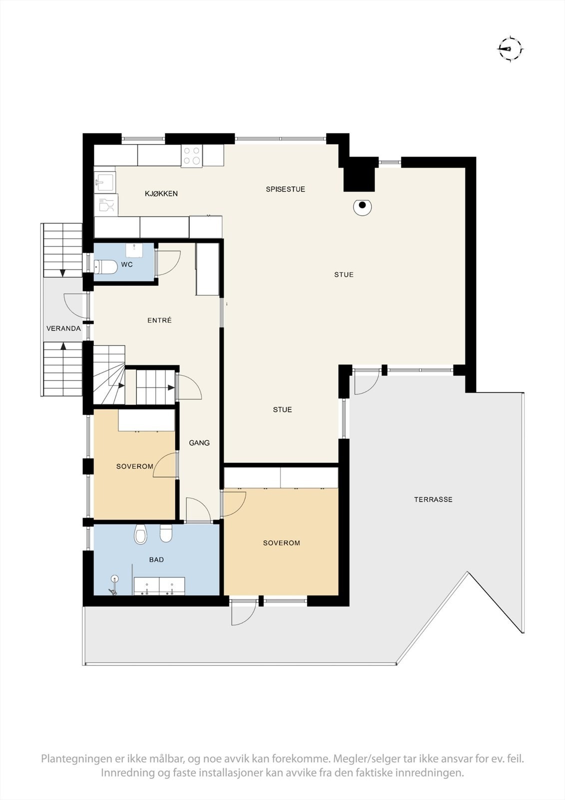 Første etasje - Se punkt "ferdigattest". Galleribilde