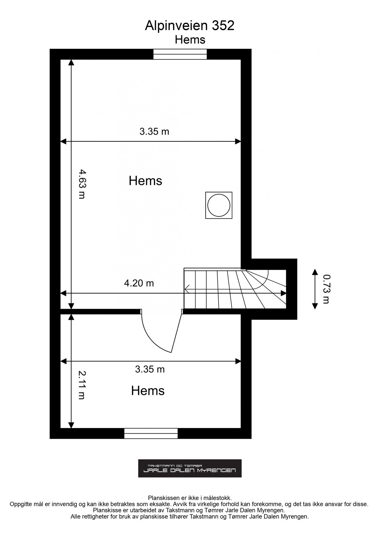 Plantegning hems. Galleribilde