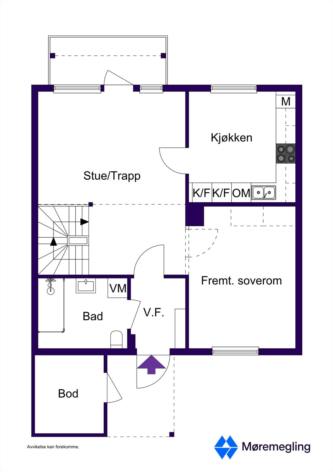 Plantegning 1. etasje Galleribilde