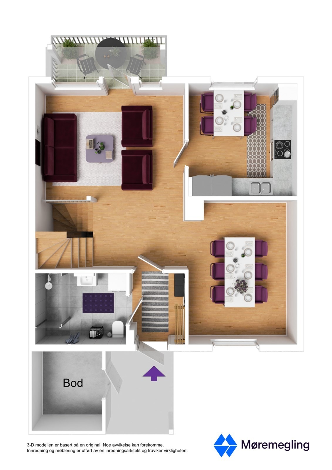 Plantegning 1. etasje Galleribilde