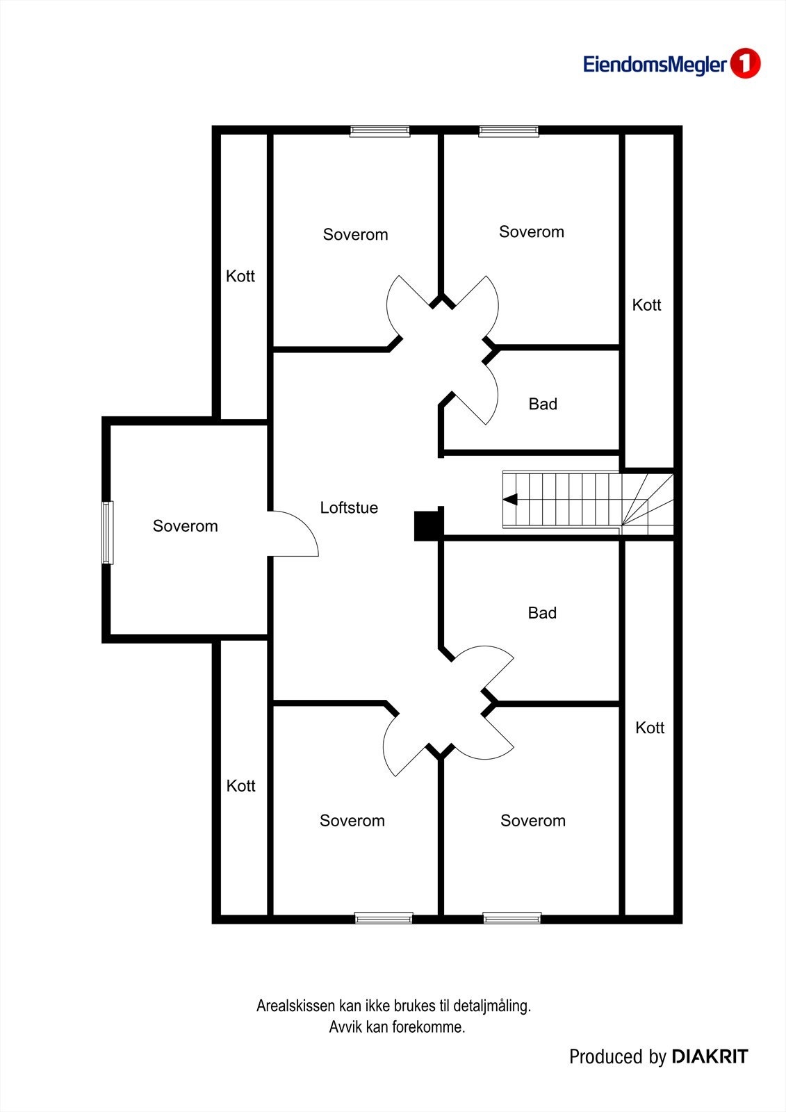 Plantegning loftstue. Galleribilde