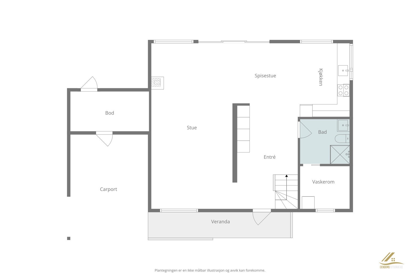 Plantegning 1. etasje. Galleribilde
