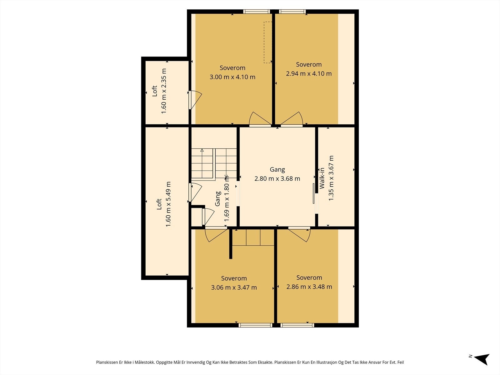 Plantegning 2. etasje Galleribilde