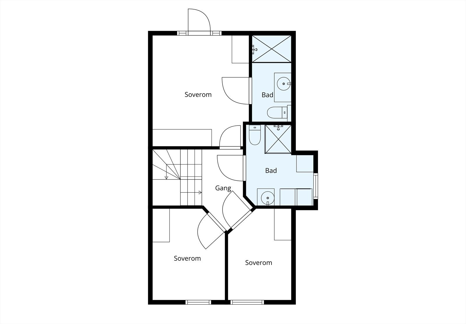 Plantegning 2. etasje Galleribilde