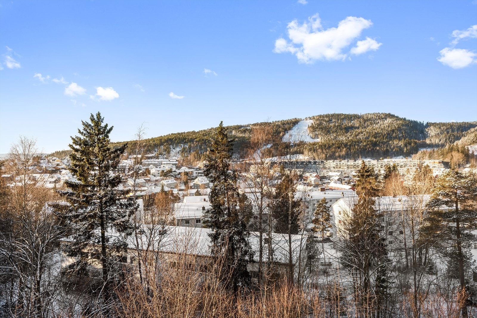Fra leiligheten har du en flott utsikt over grønne, rolige omgivelser. Galleribilde