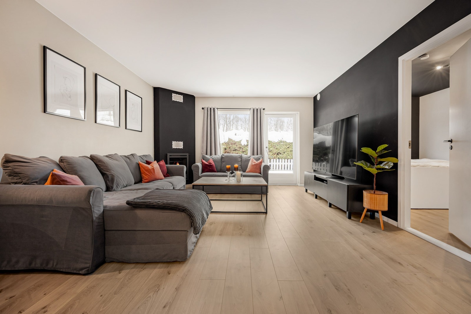 Flott gasspeisinnsats i vegg Galleribilde