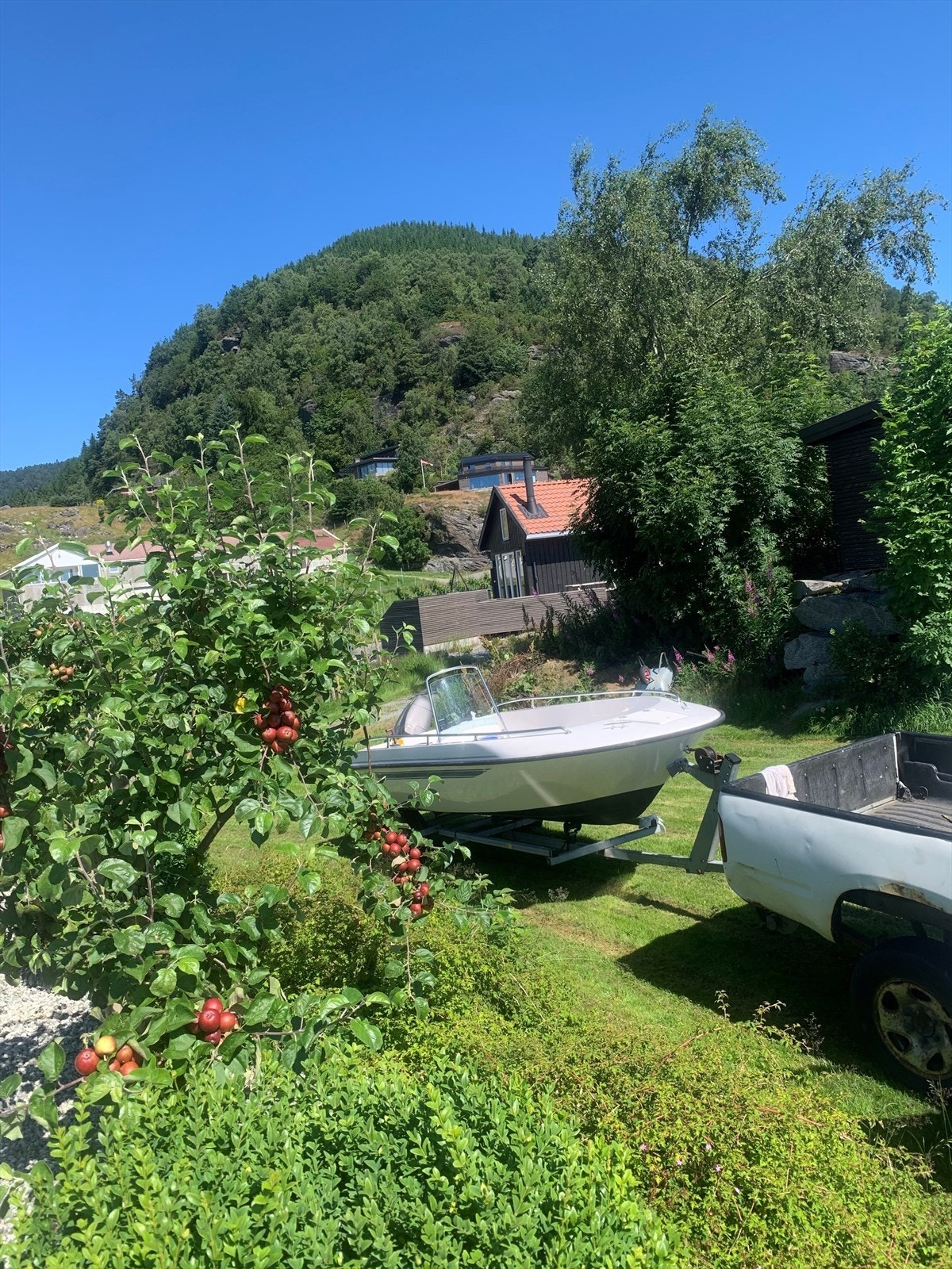 Plen/uteplass (fellesareal) ved siden av hytta Galleribilde