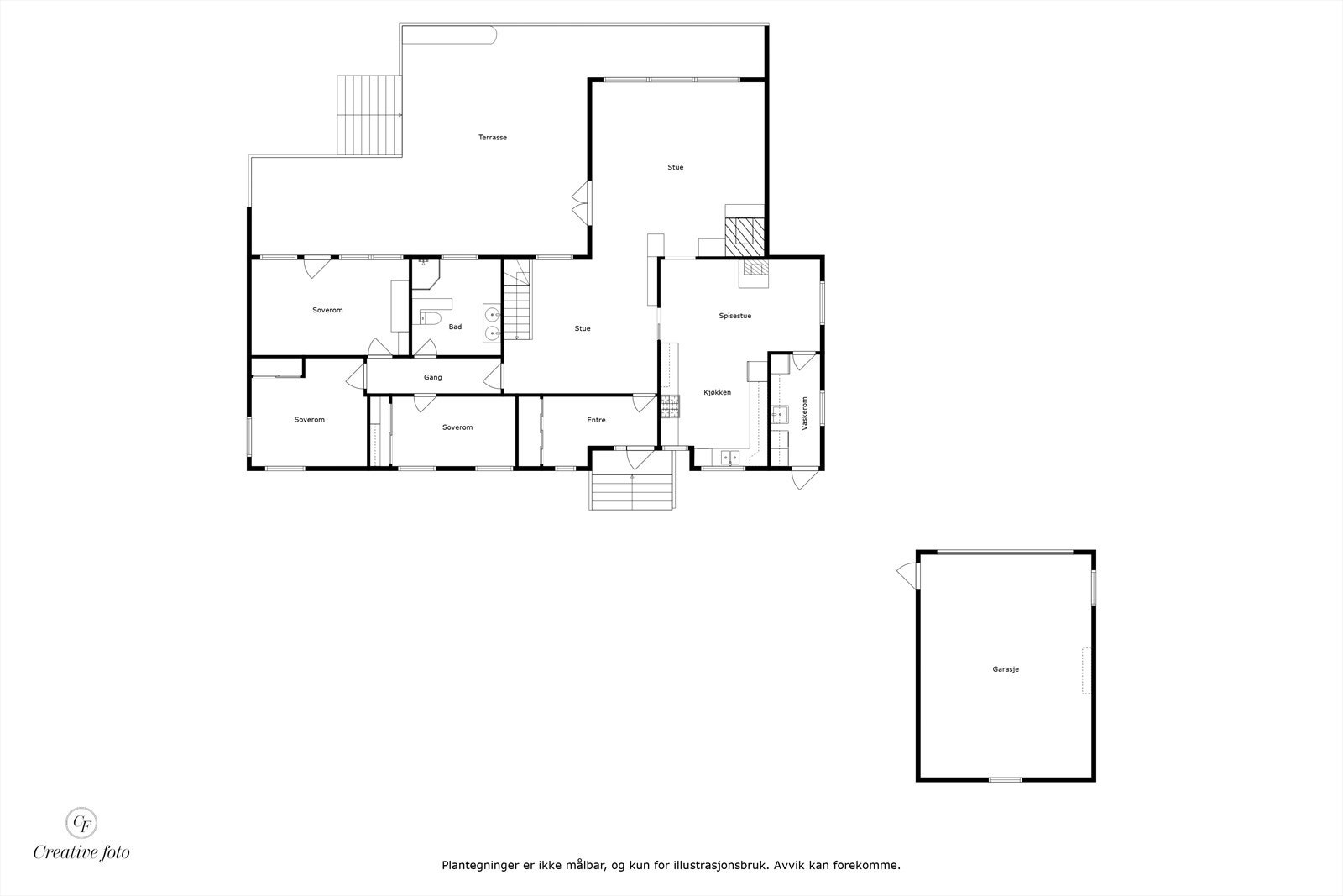 Plantegning hovedetasje Galleribilde