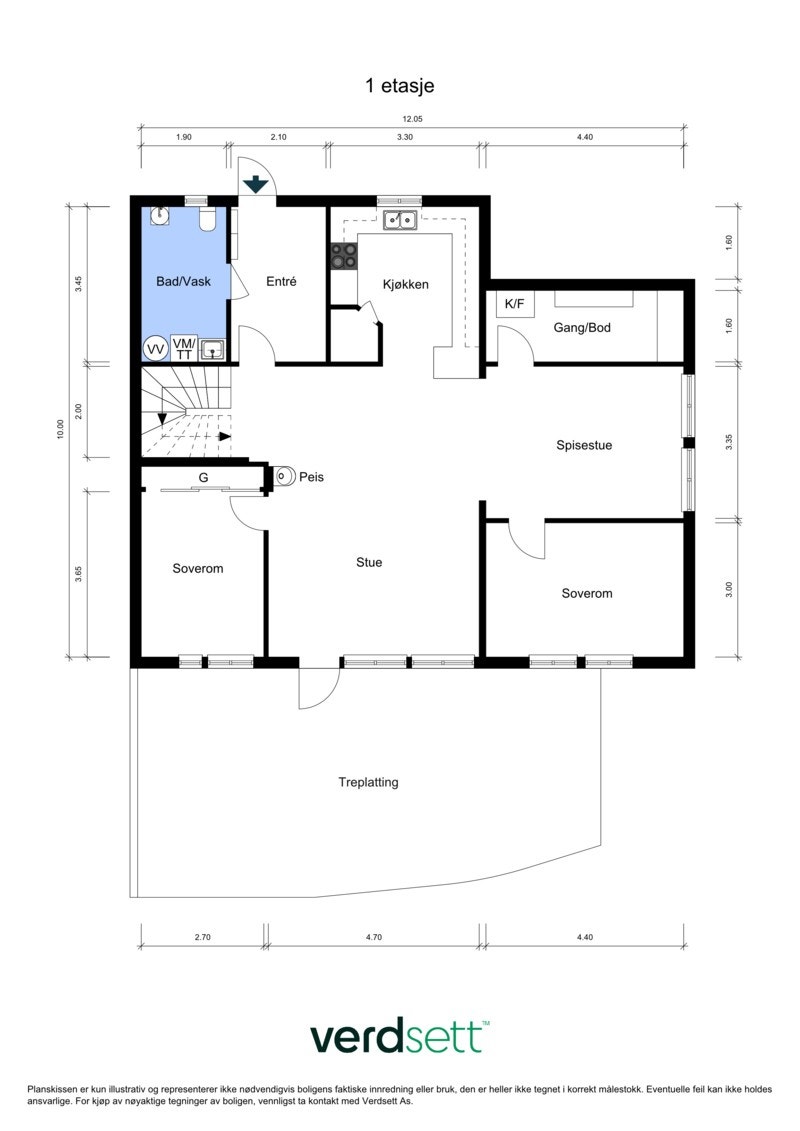 - Plantegning 1.etg - Galleribilde