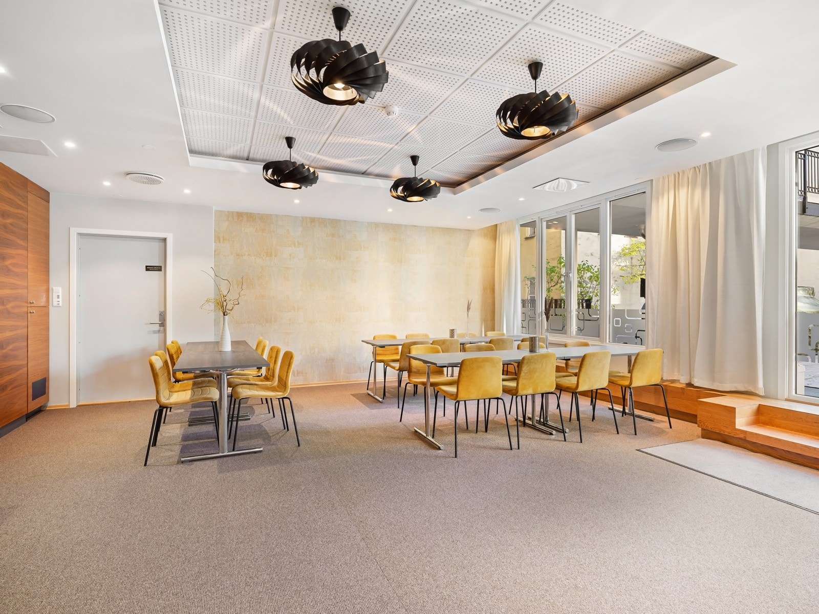 Fellesarealene kan benyttes fritt av beboere med mulig til å leie hele eller deler av fellesarealet til privat bruk Galleribilde