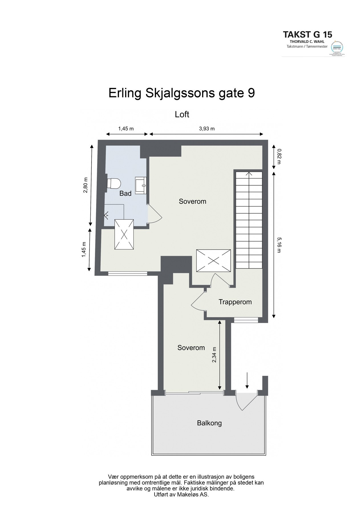 Plantegning - loft Galleribilde