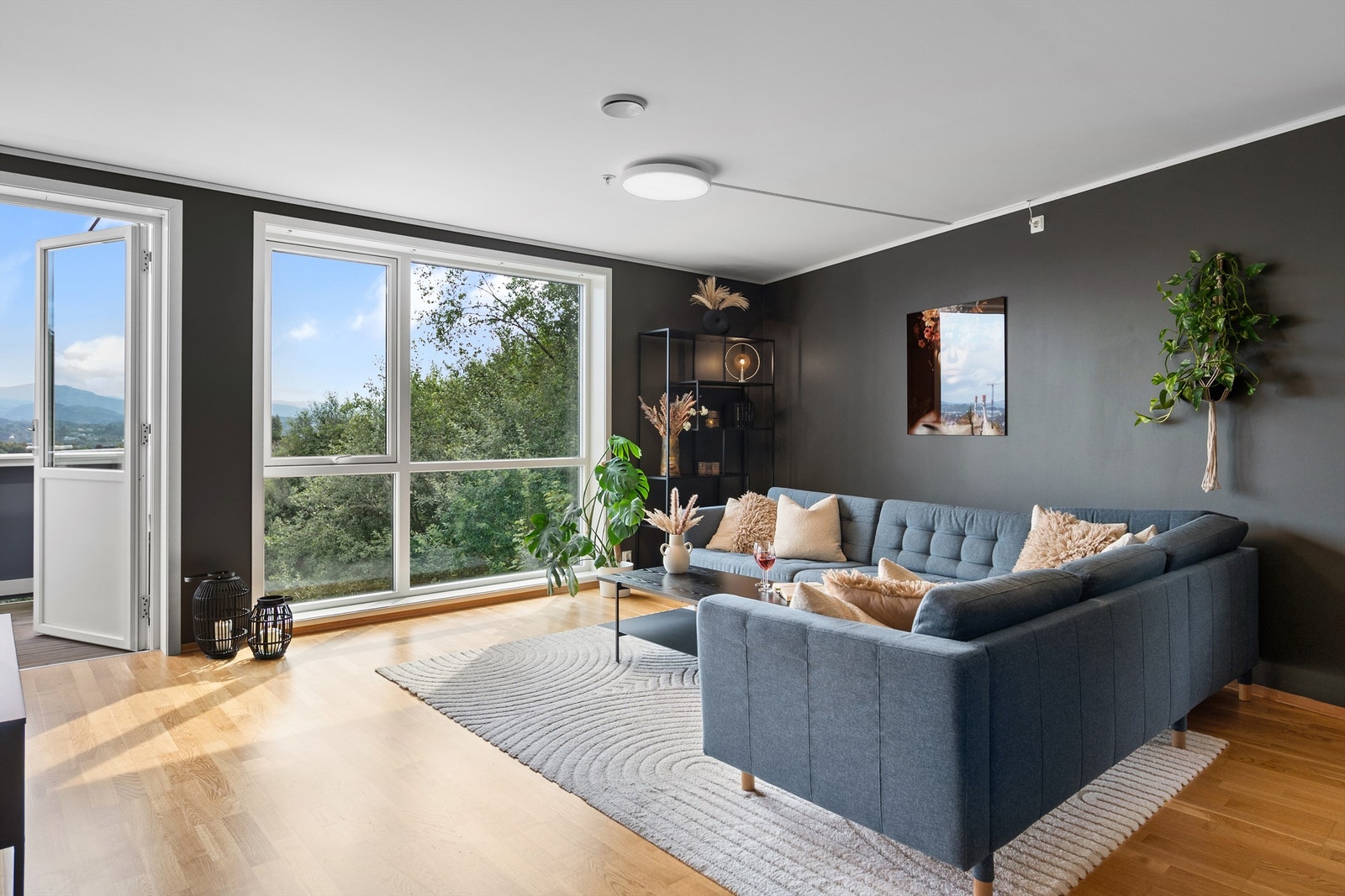 - God plass til en stor sofakrok - Galleribilde