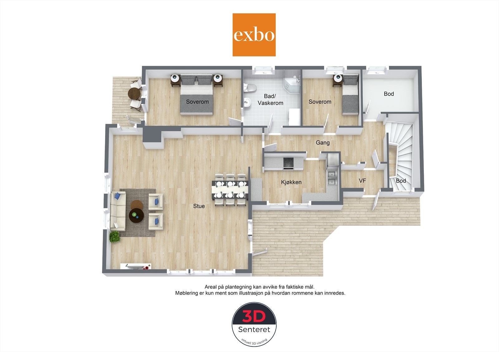 Plantegning hovedetasjen Galleribilde