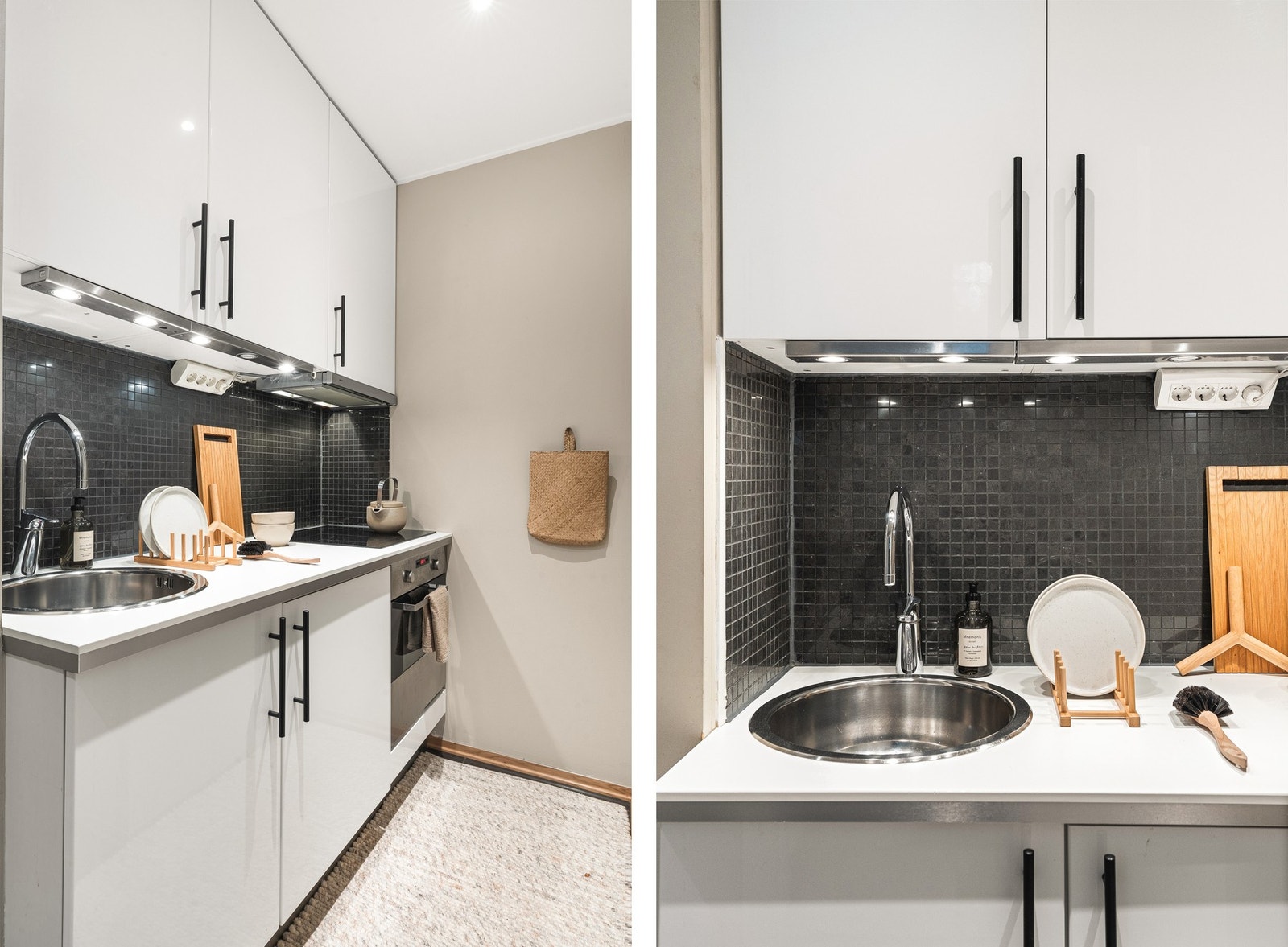 På kjøkkenet er det integrert stekeovn, platetopp og kjøl/fryseskap. Galleribilde