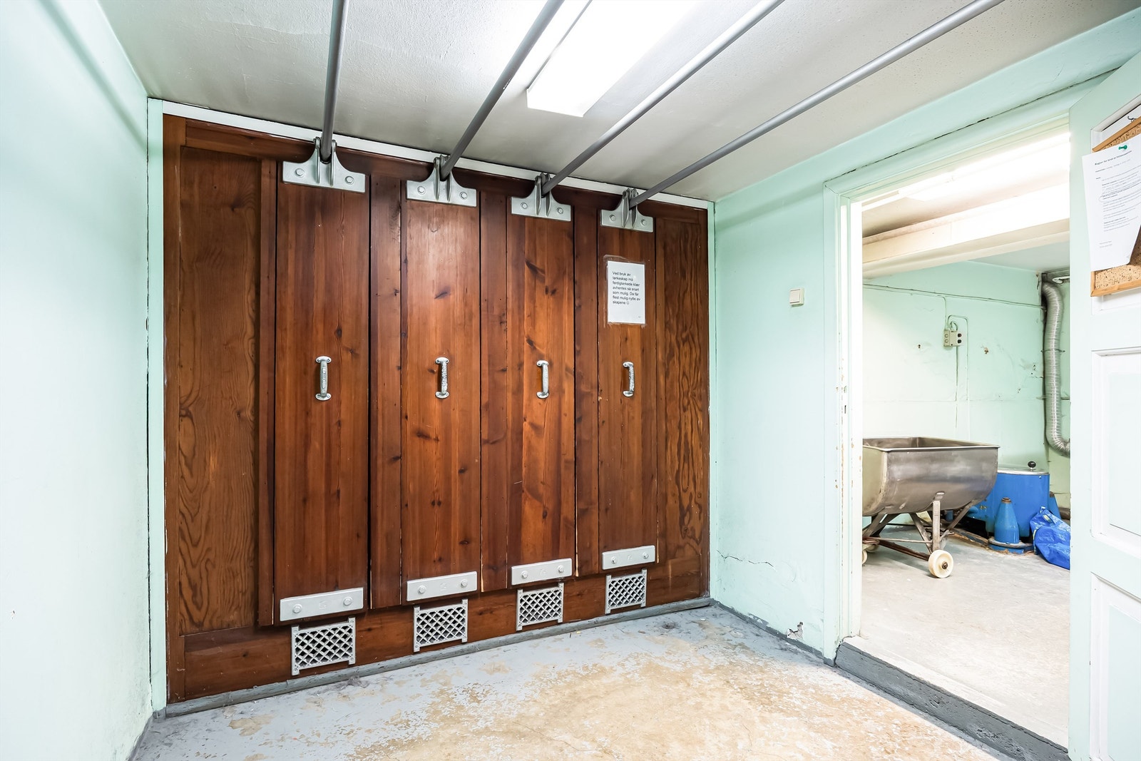 Vaskerier, tørkerom og rullerom benyttes etter oppsatt liste. Galleribilde