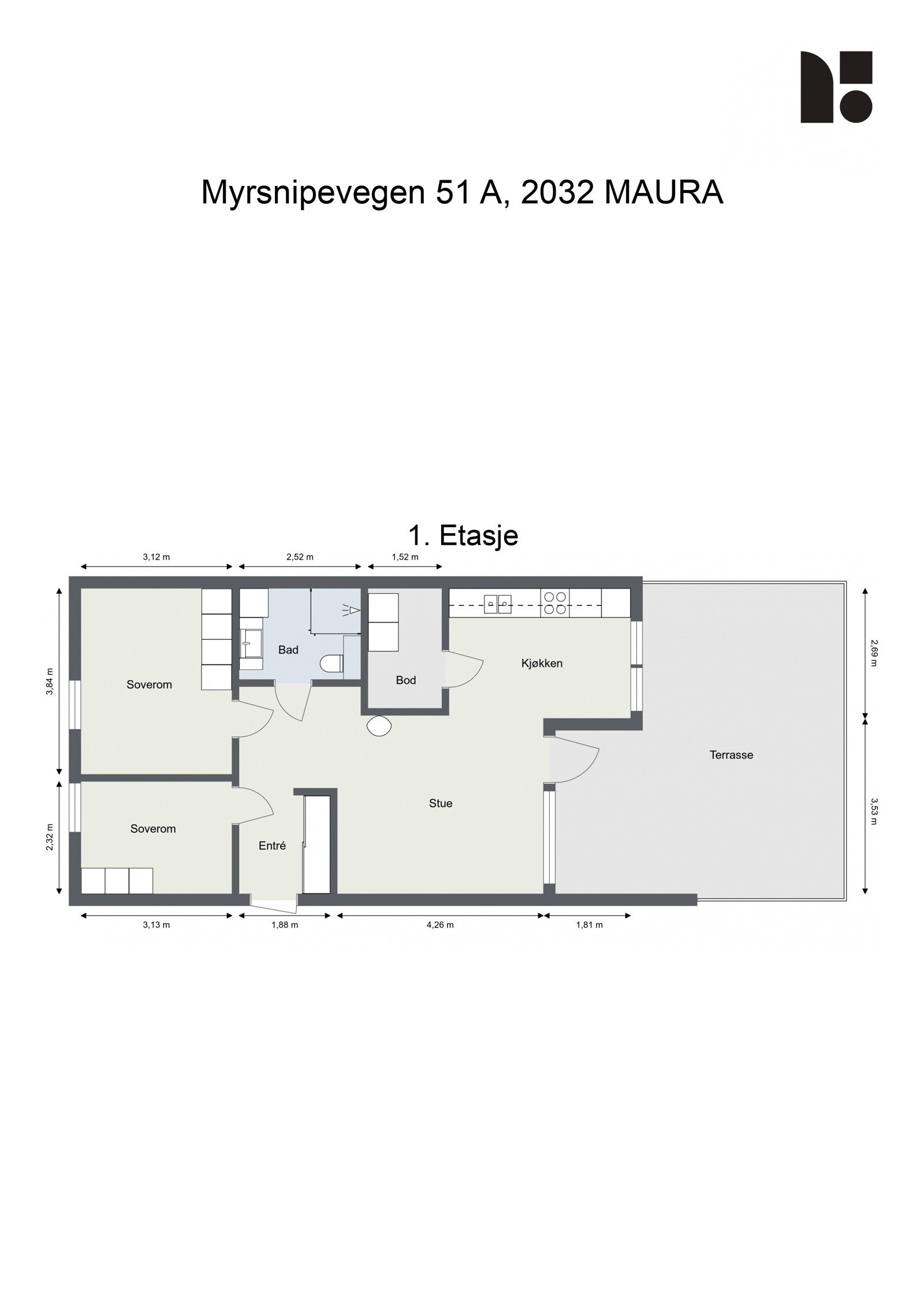 Plantegning 1. Etasje. Galleribilde