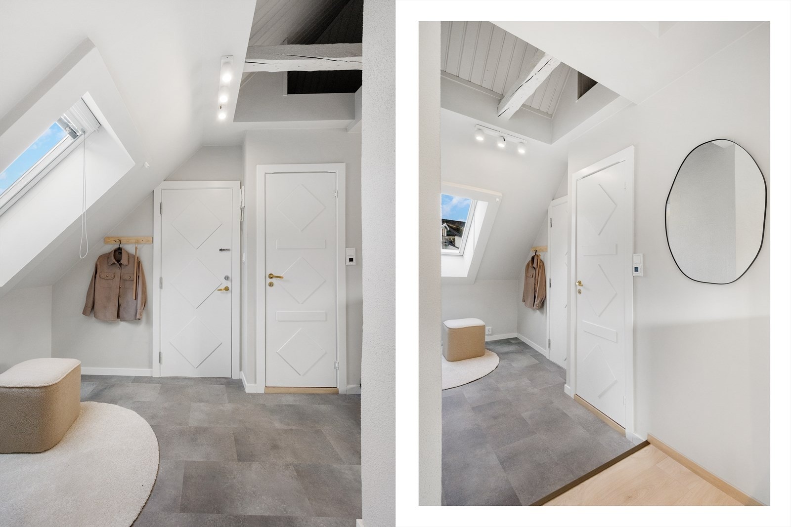 Hall ved inngang. Her kan det monters opp kommode for yttertøy etc. Galleribilde