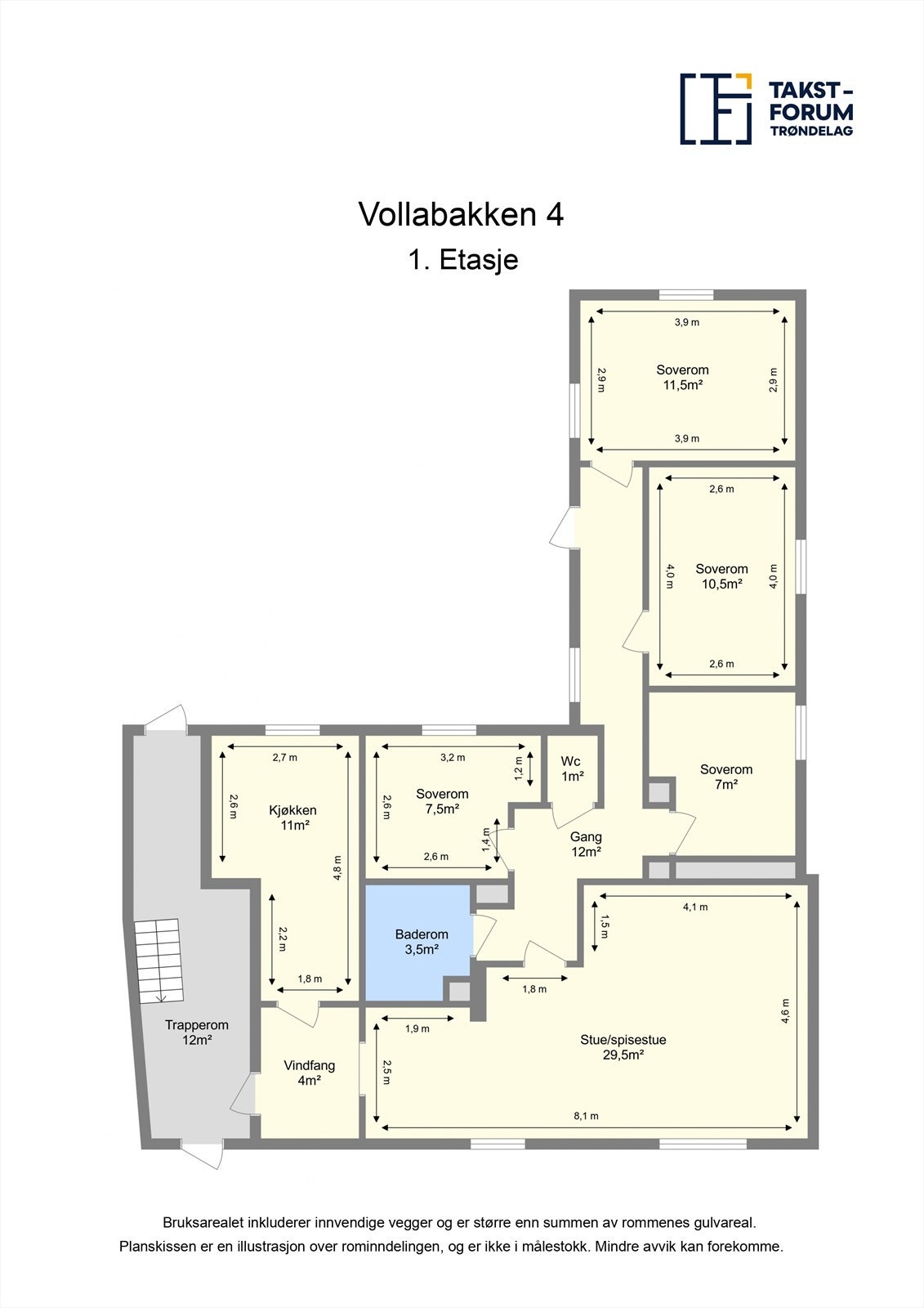 Planløsning 1. etasje Galleribilde