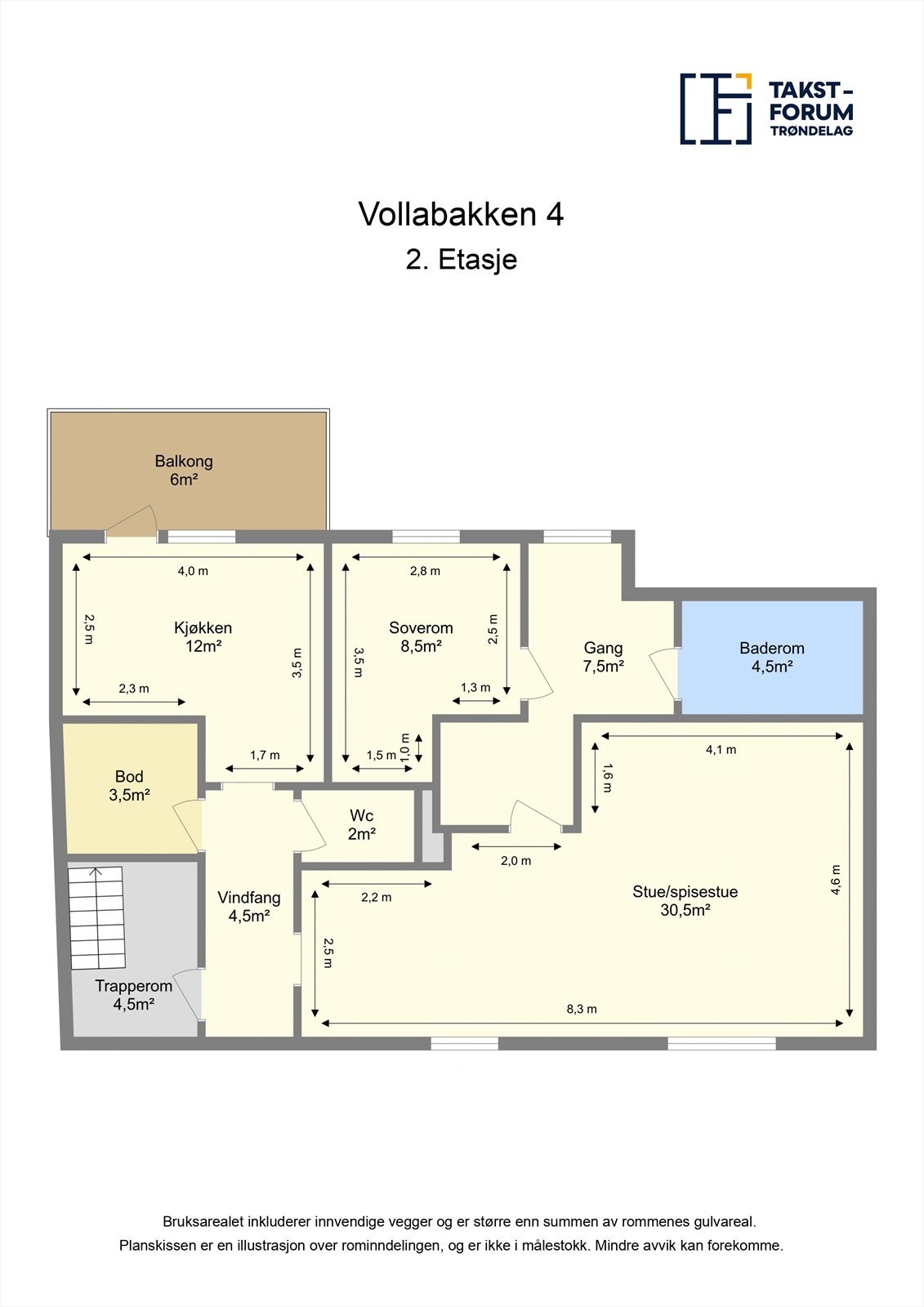 Planløsning 2. etasje Galleribilde