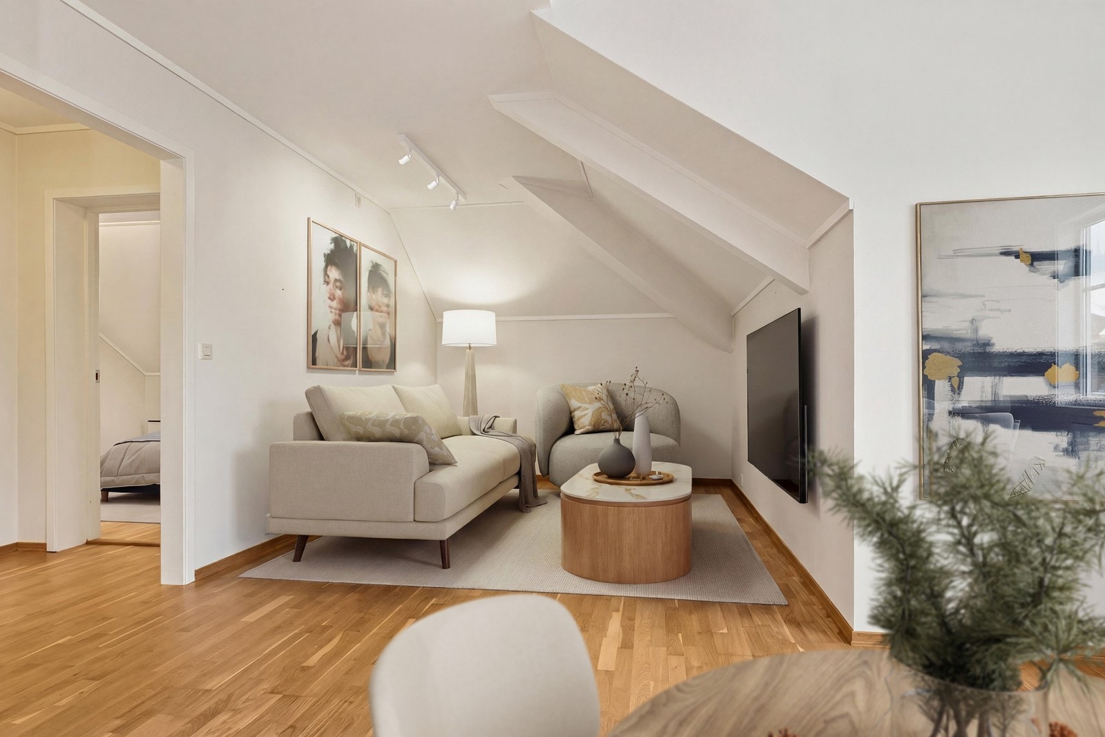 Stue (Digital møblering). Galleribilde