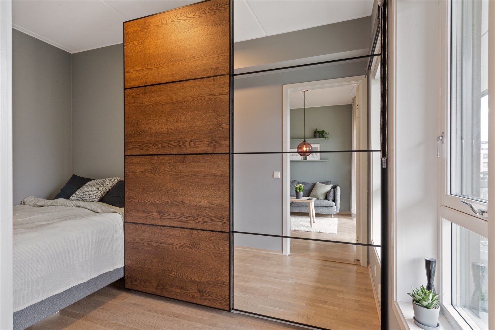 Det er rom for ulike løsninger med garderobe. Galleribilde