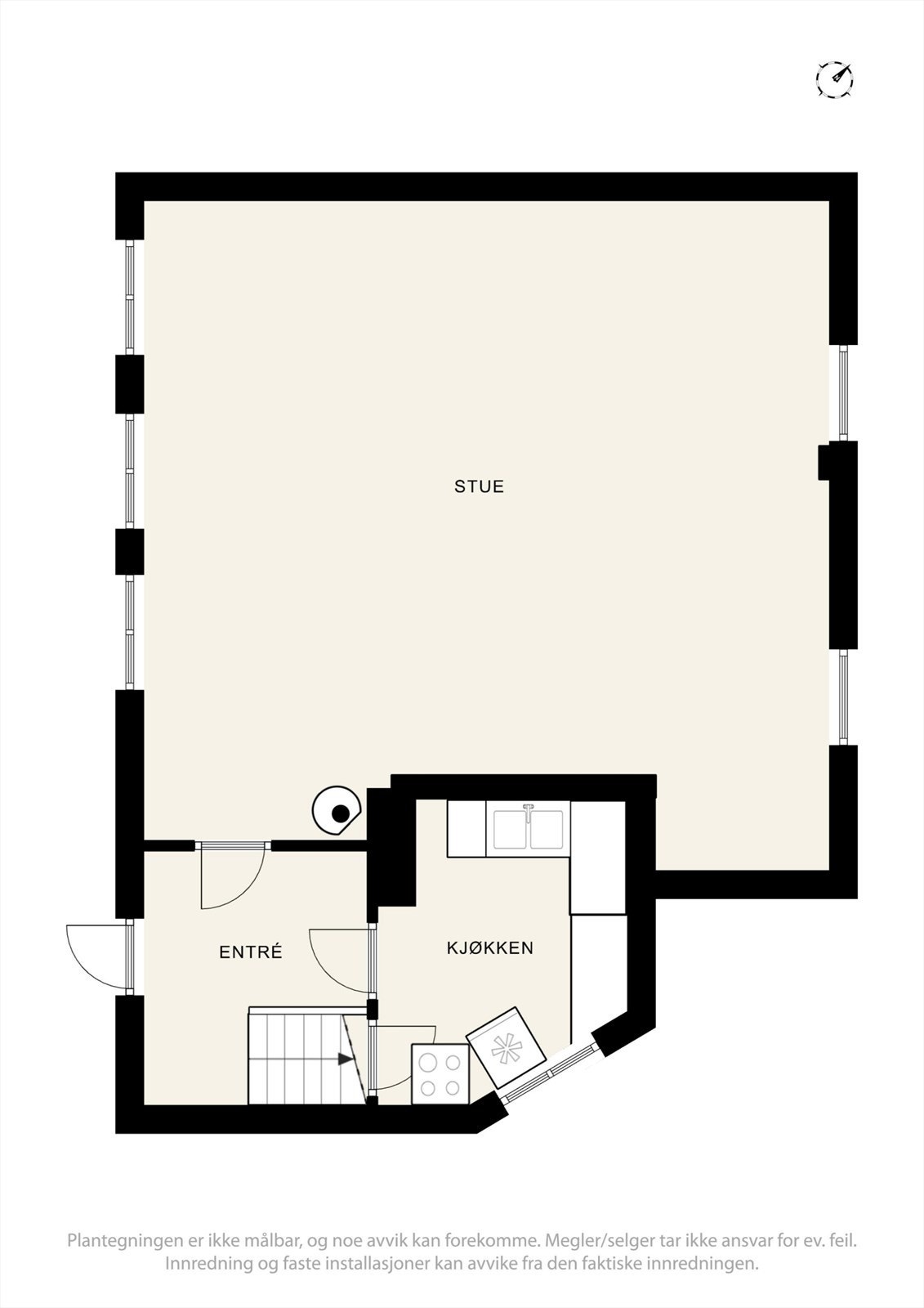 Plantegning av første etasje Galleribilde