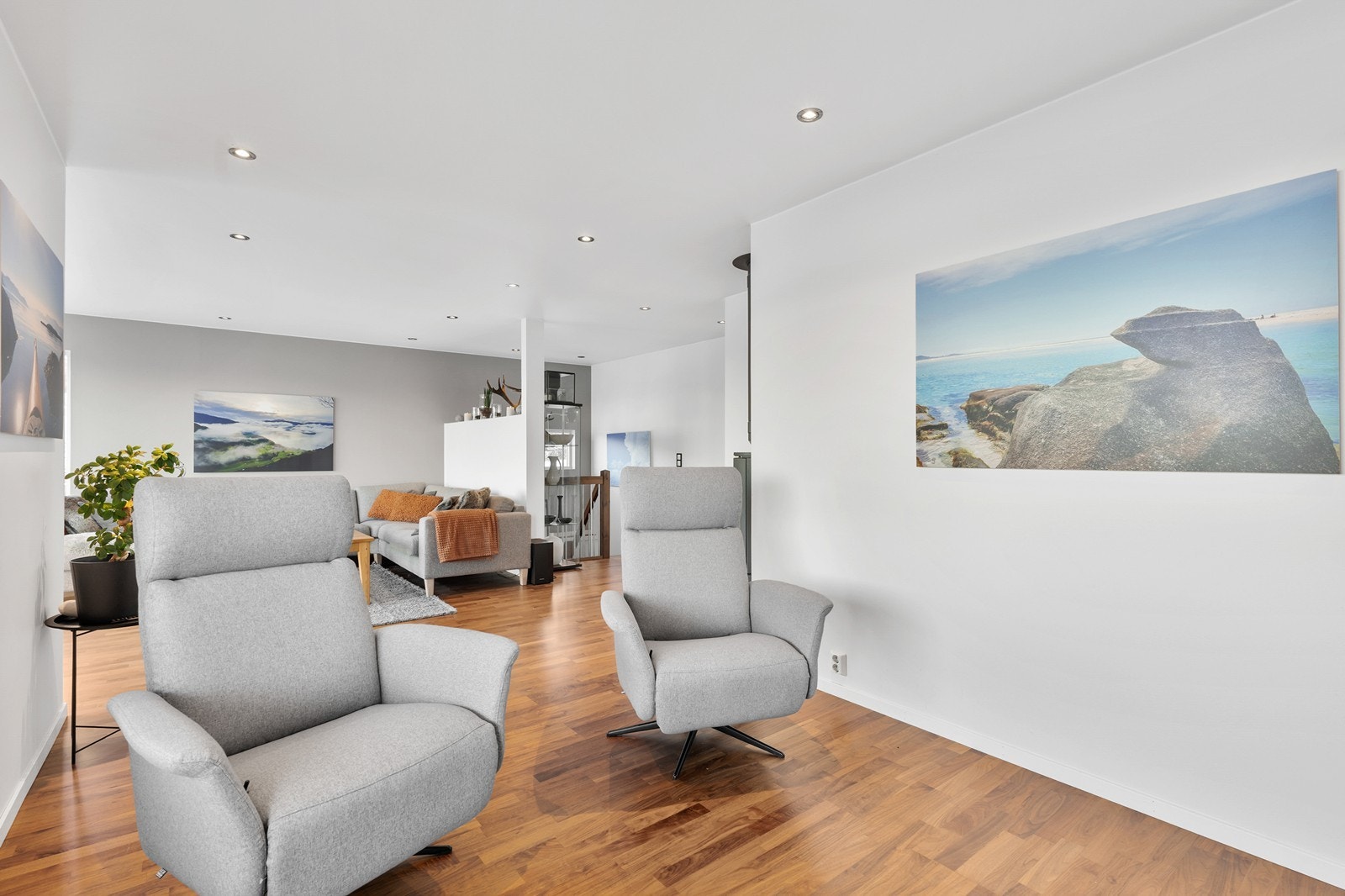 Her kan man slappe av med en god film på tv. Galleribilde