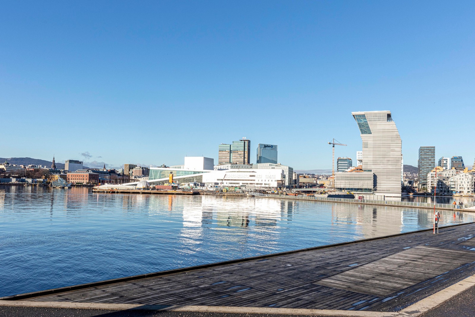 Det sjønære bomiljøet inkluderer viktige institusjoner som Operahuset, Deichman Bjørvika og Munchmuseet Galleribilde