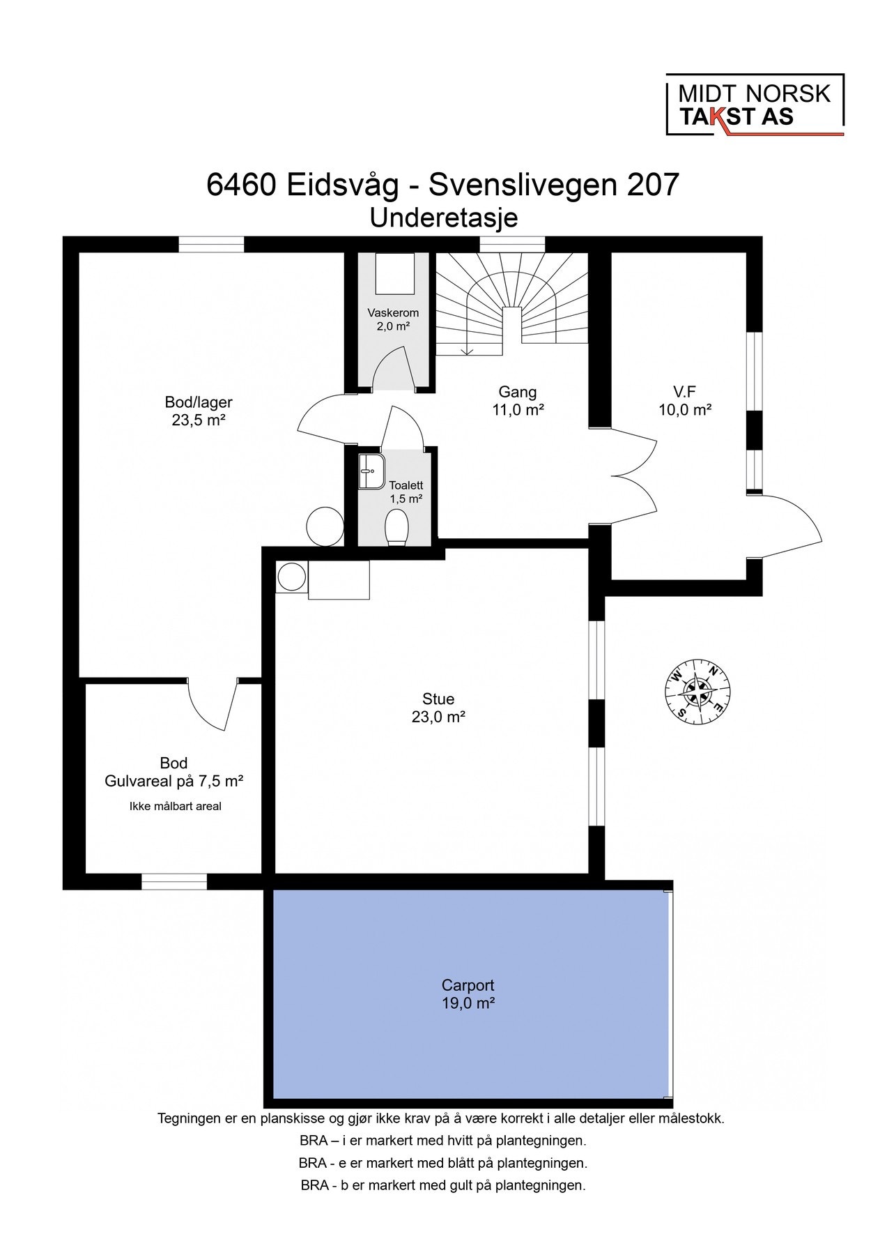 Planskisse underetasje Galleribilde