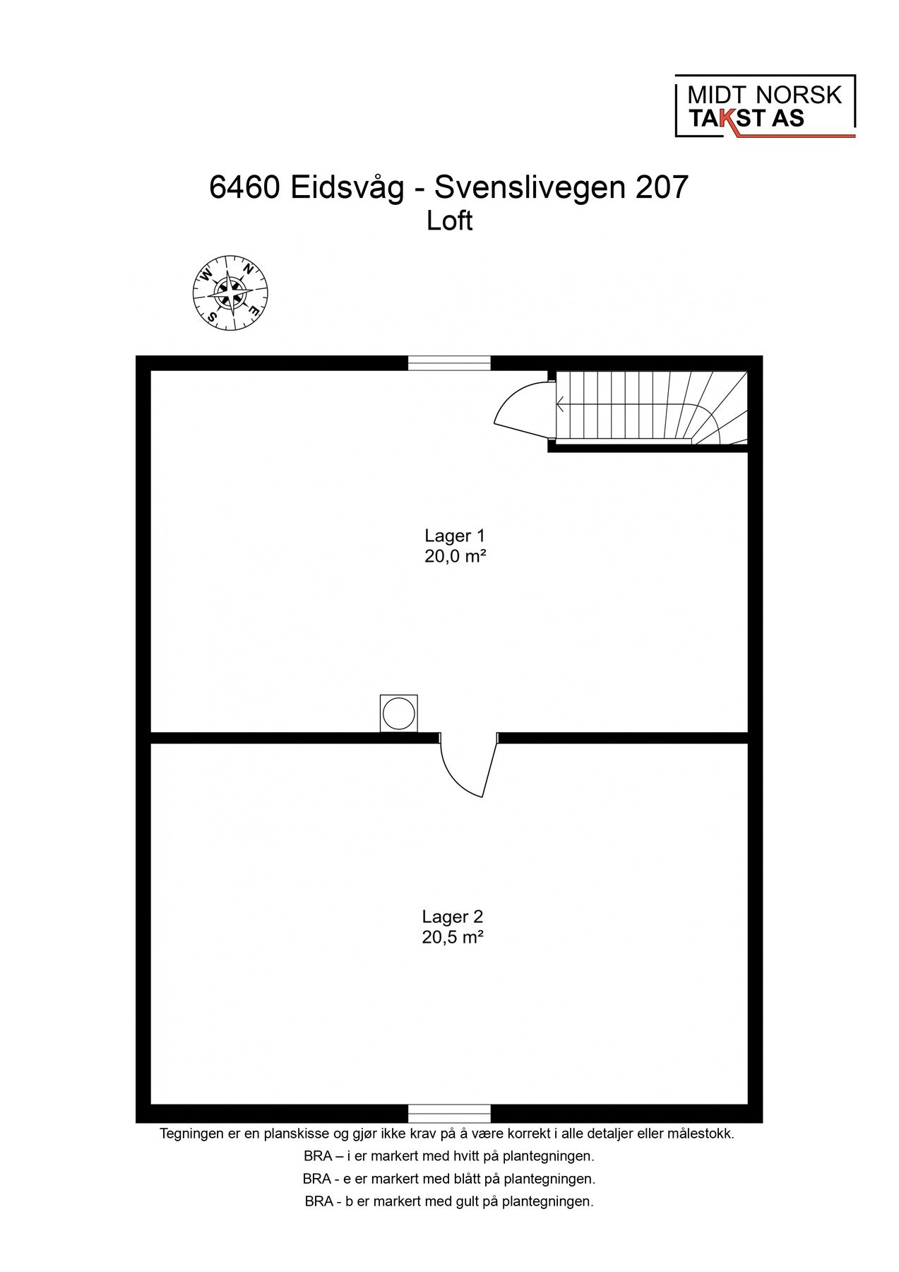 Planskisse loft Galleribilde