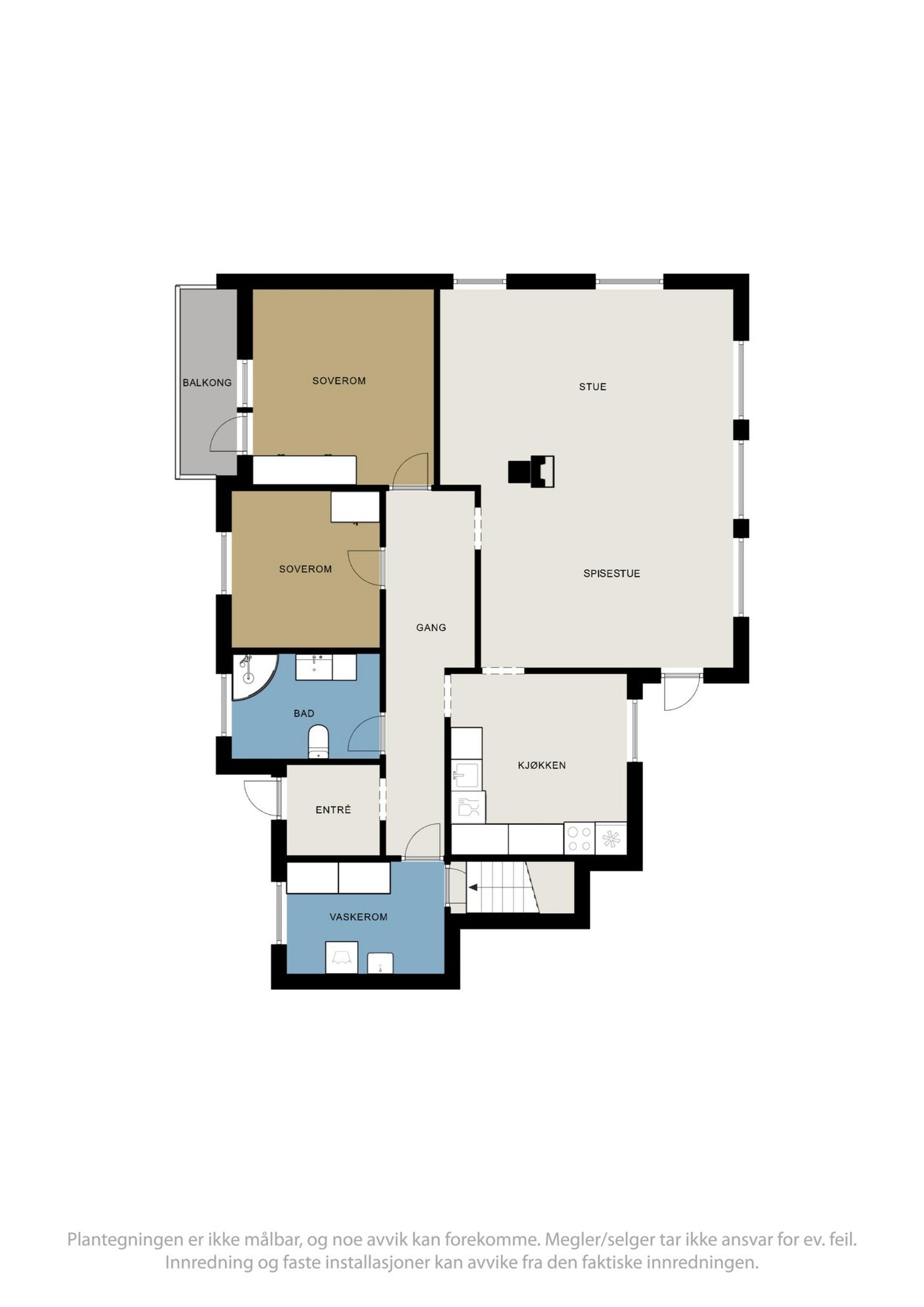 Plantegning leilighet B Galleribilde