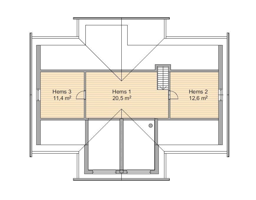 Plantegning hemsetasje Galleribilde