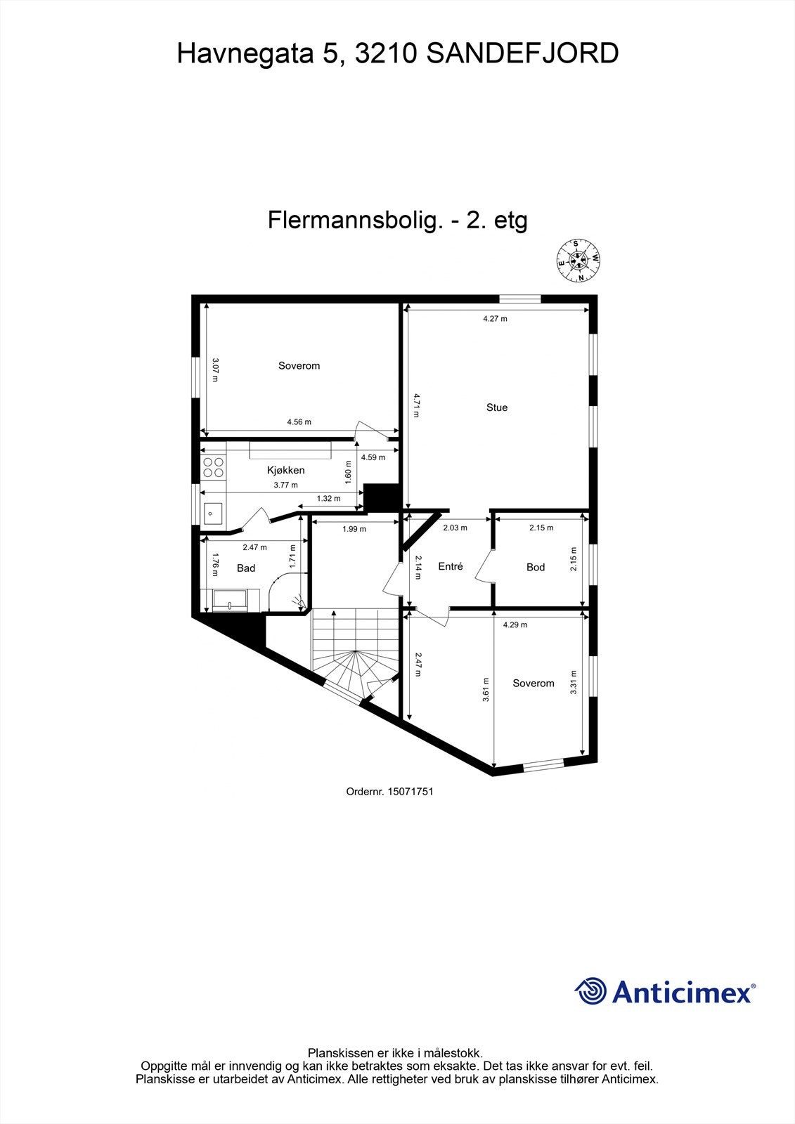 Plantegning 2. etg Galleribilde