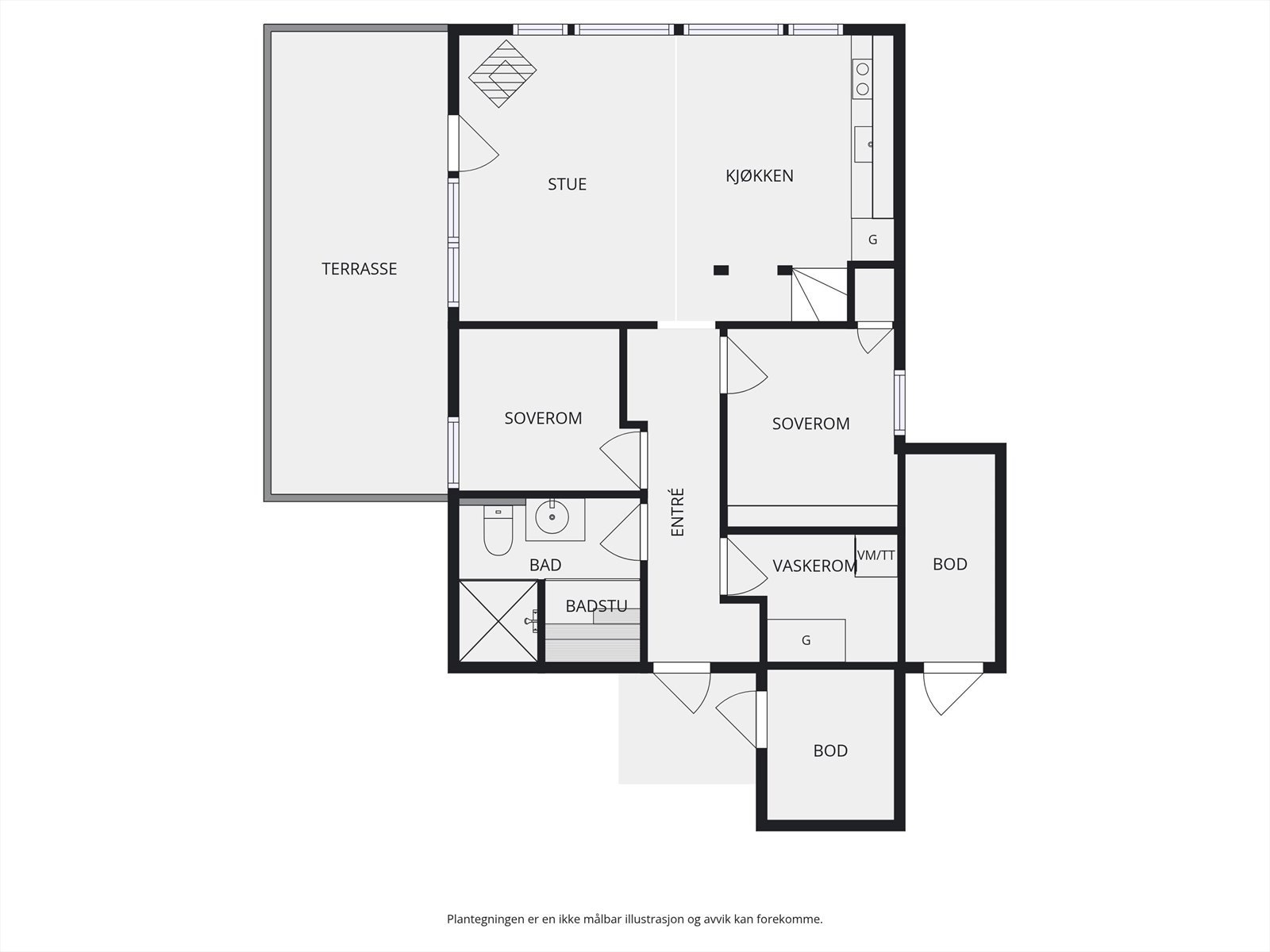 Plantegning 1. etasje. Galleribilde