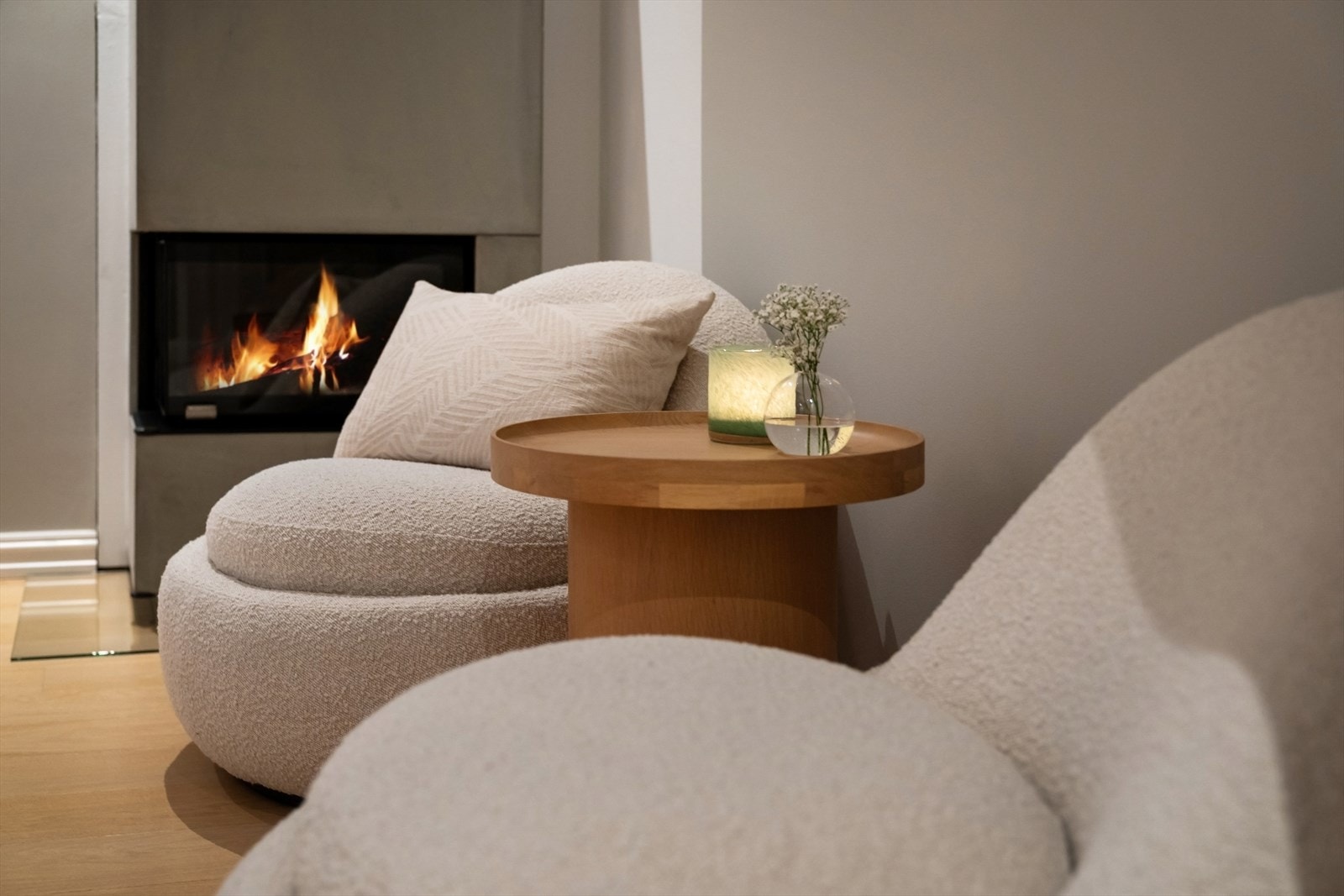 Peisen gir god varme og setter stemningen. Galleribilde