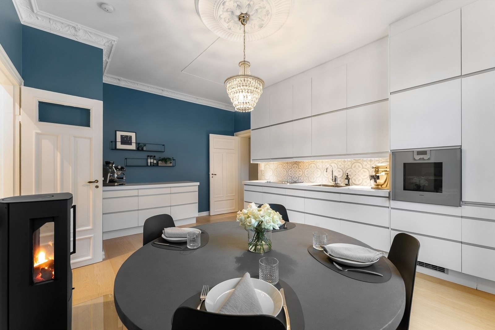 Her er det god plass til spisebord av god størrelse. Galleribilde